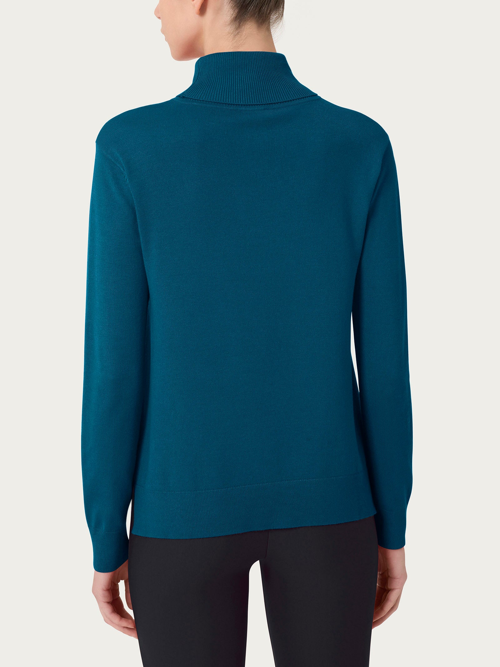Ragno Four Seasons Dolcevita maglia blu misto viscosa
