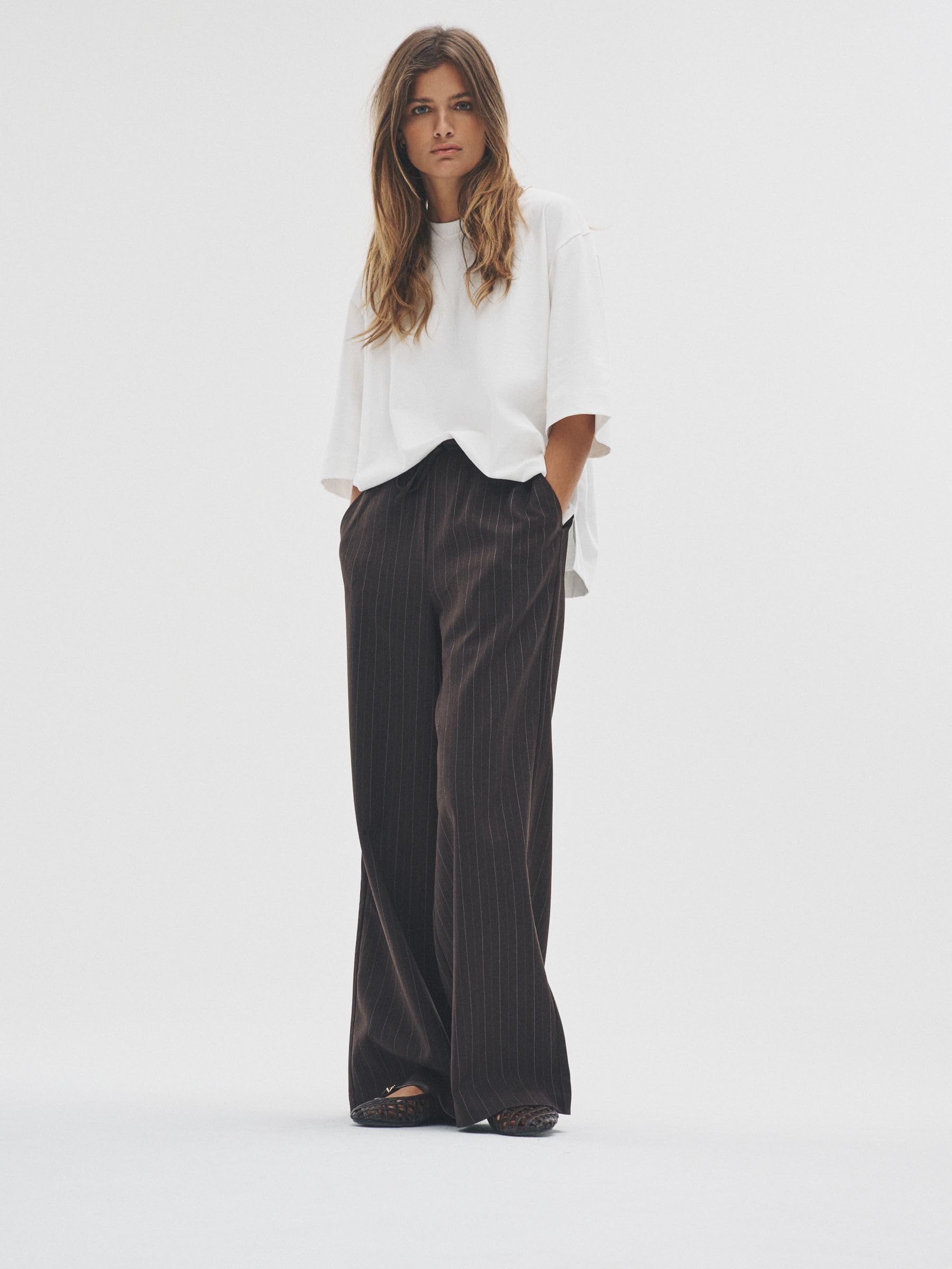 Next The Set pantaloni larghi a righe 2 pezzi