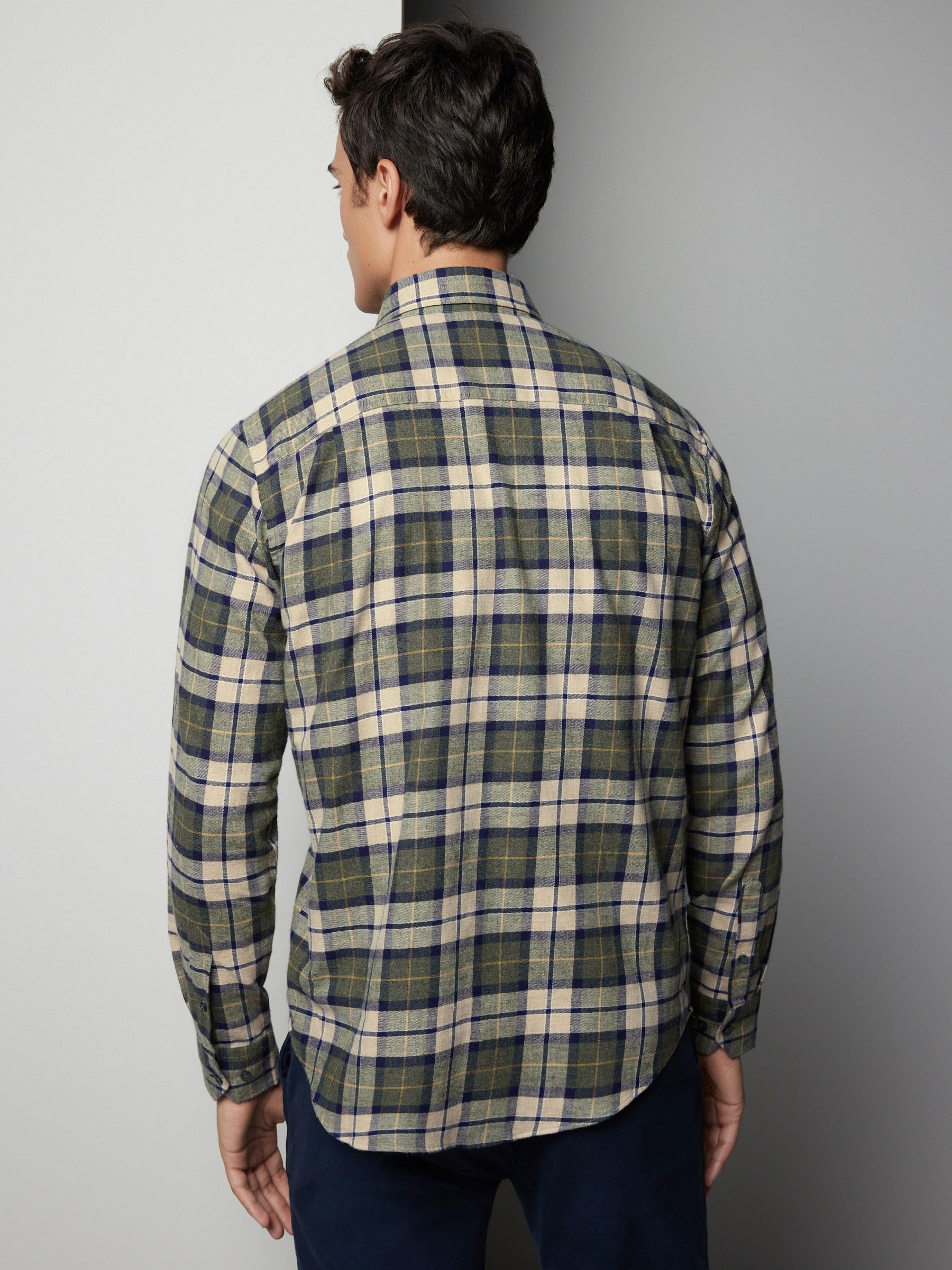 Next N. Premium camicia flanella spazzolata uomo