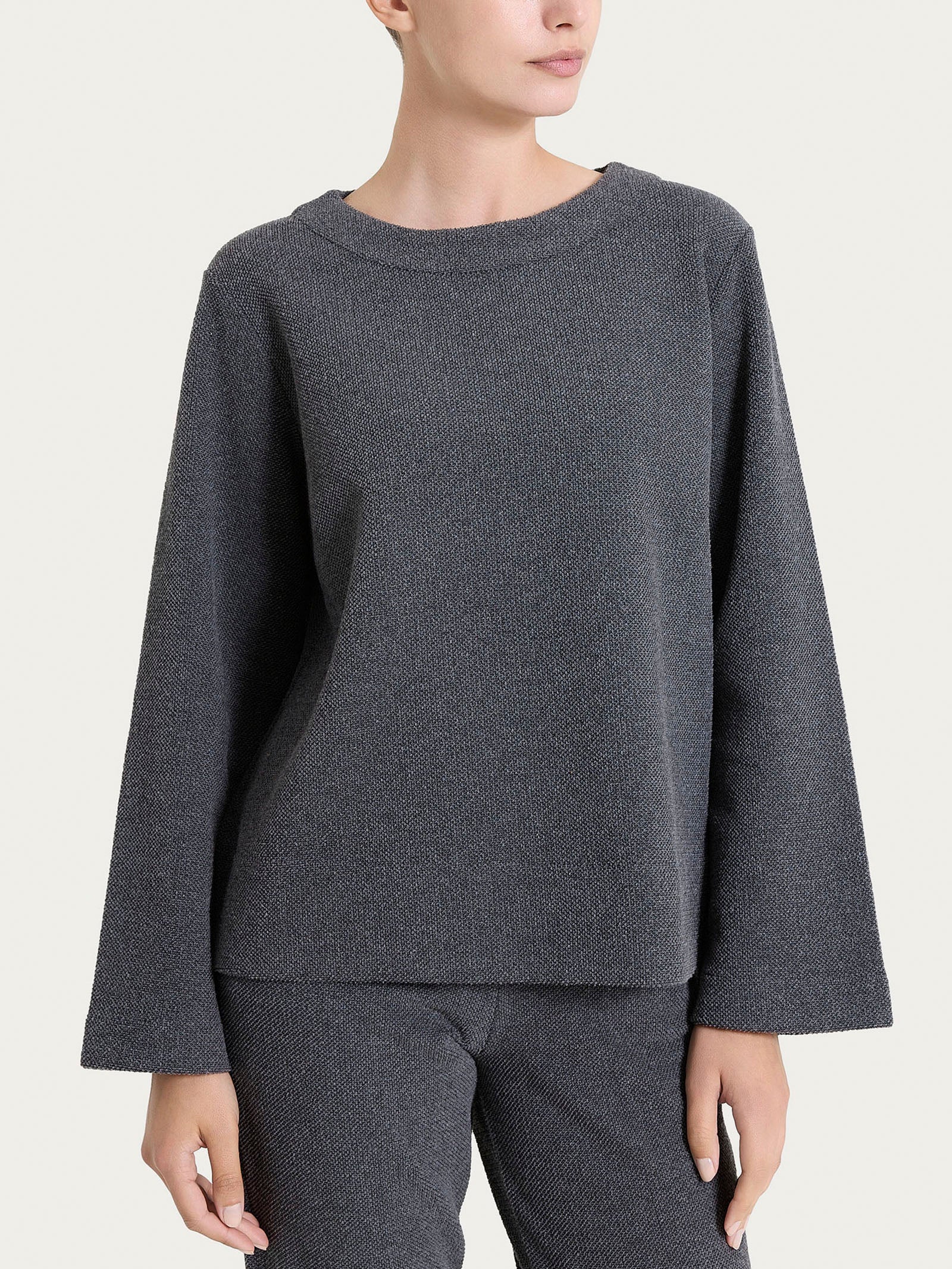 Ragno Comfort Felpa Girocollo Japanese Fleece Ardesia Mel.