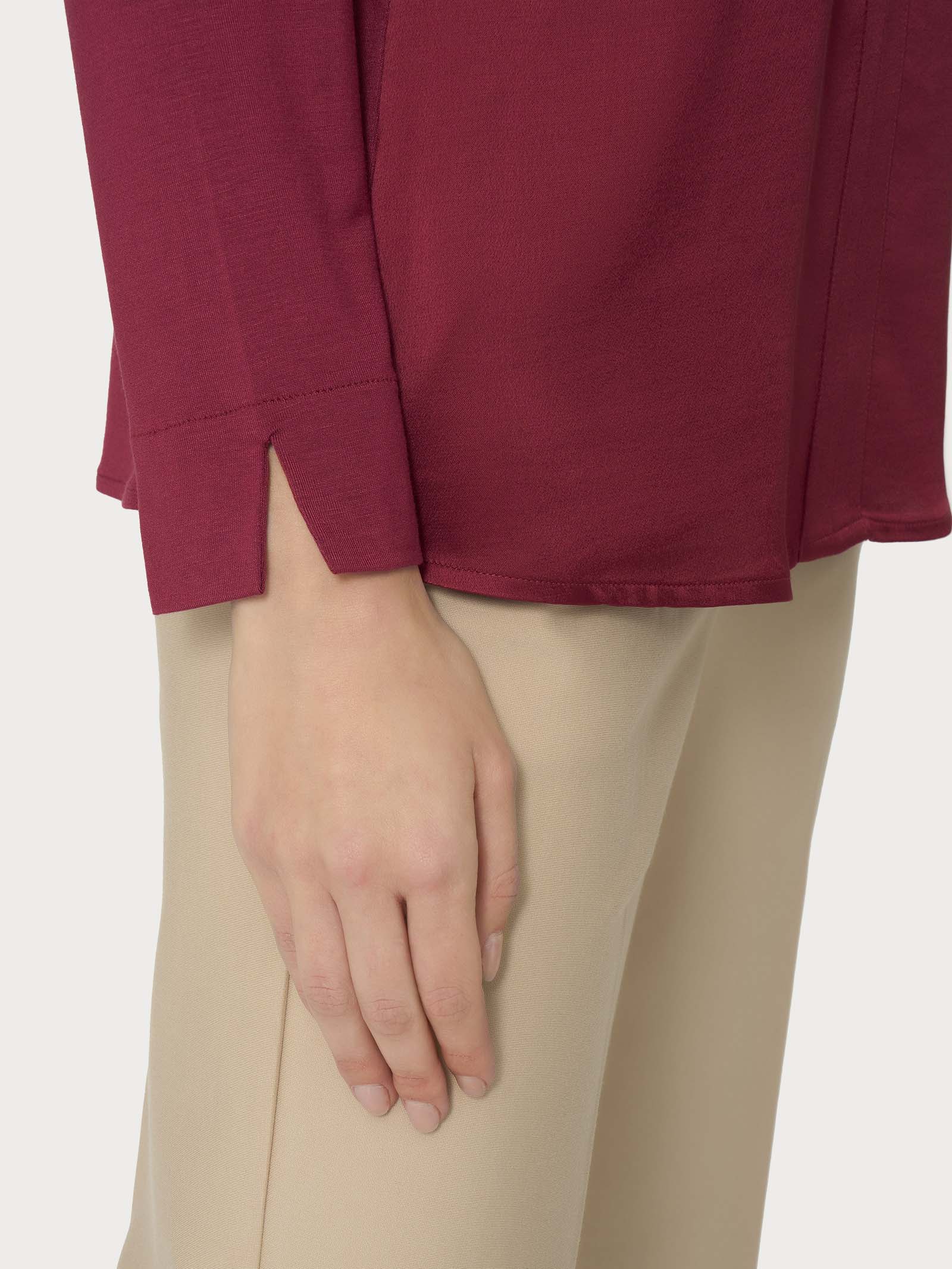 Ragno blusa manica lunga Tibetan Red viscosa