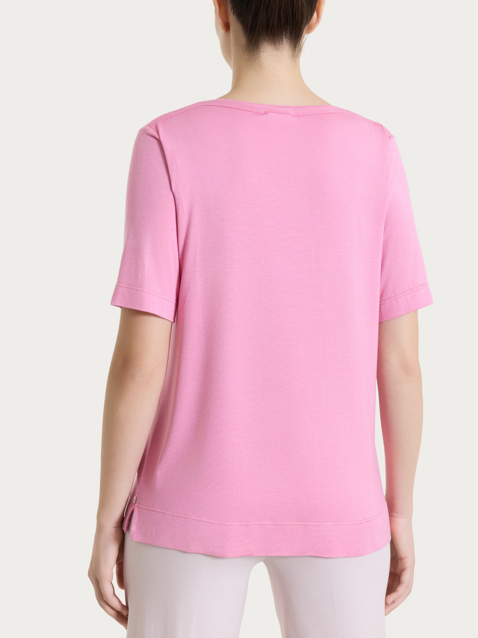 Ragno Viscosa Summer maglietta scollo a V Cashmere Rose jersey