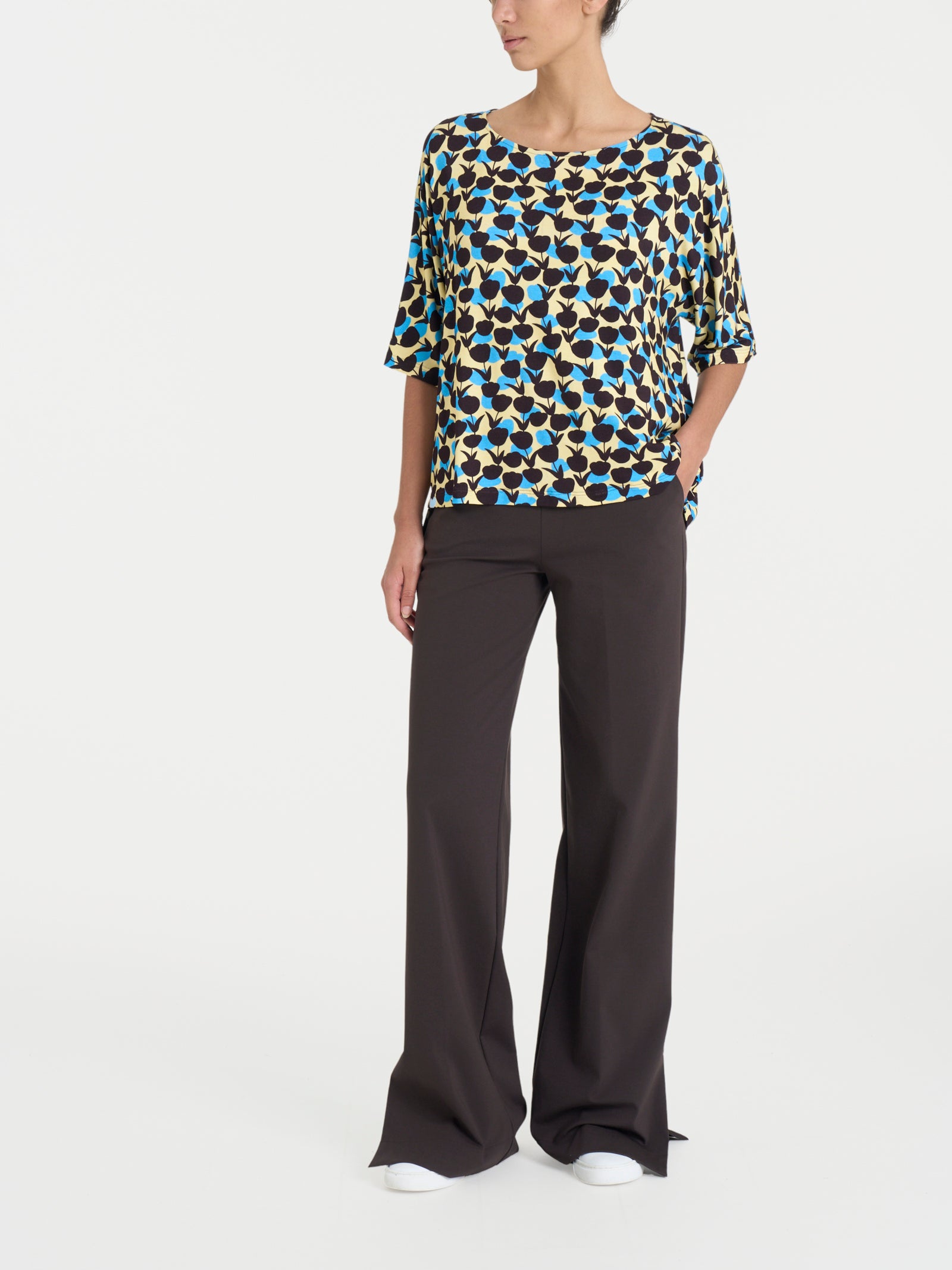 Ragno Viscosa Summer blusa tulipani Pale Banana manica gomito