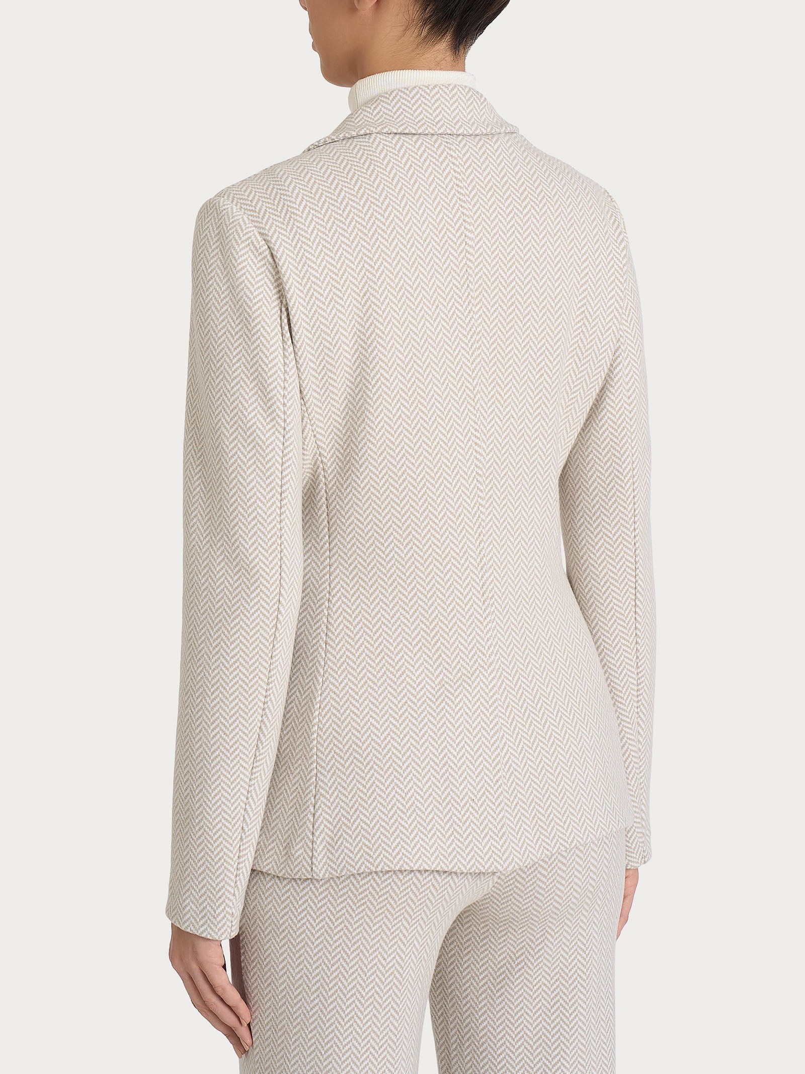 Ragno SL Blazer Due Bottoni Fantasia Avorio jacquard