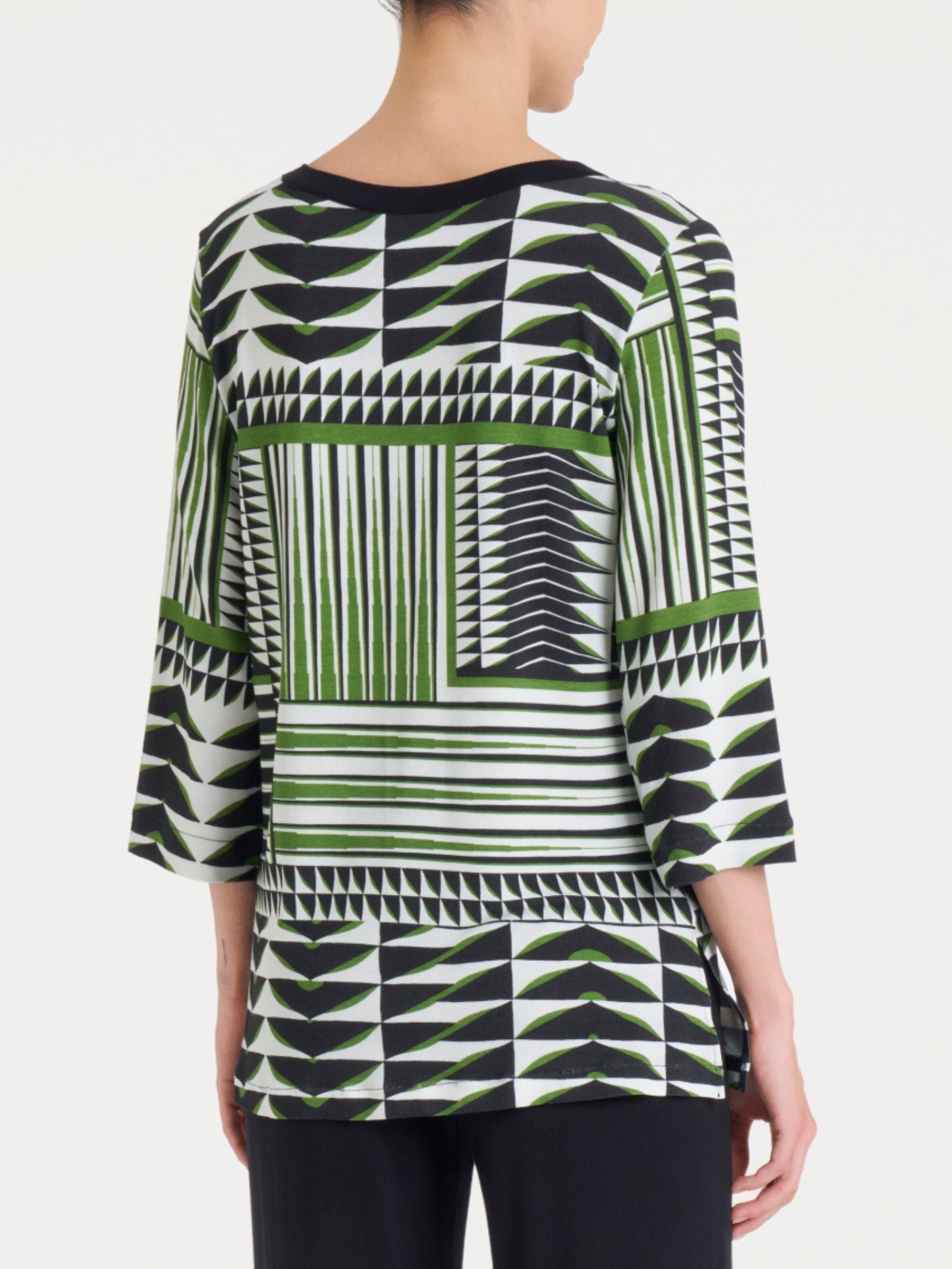 Ragno Viscosa Summer Maxi T-shirt maglietta Fant. Artichoke Green viscosa