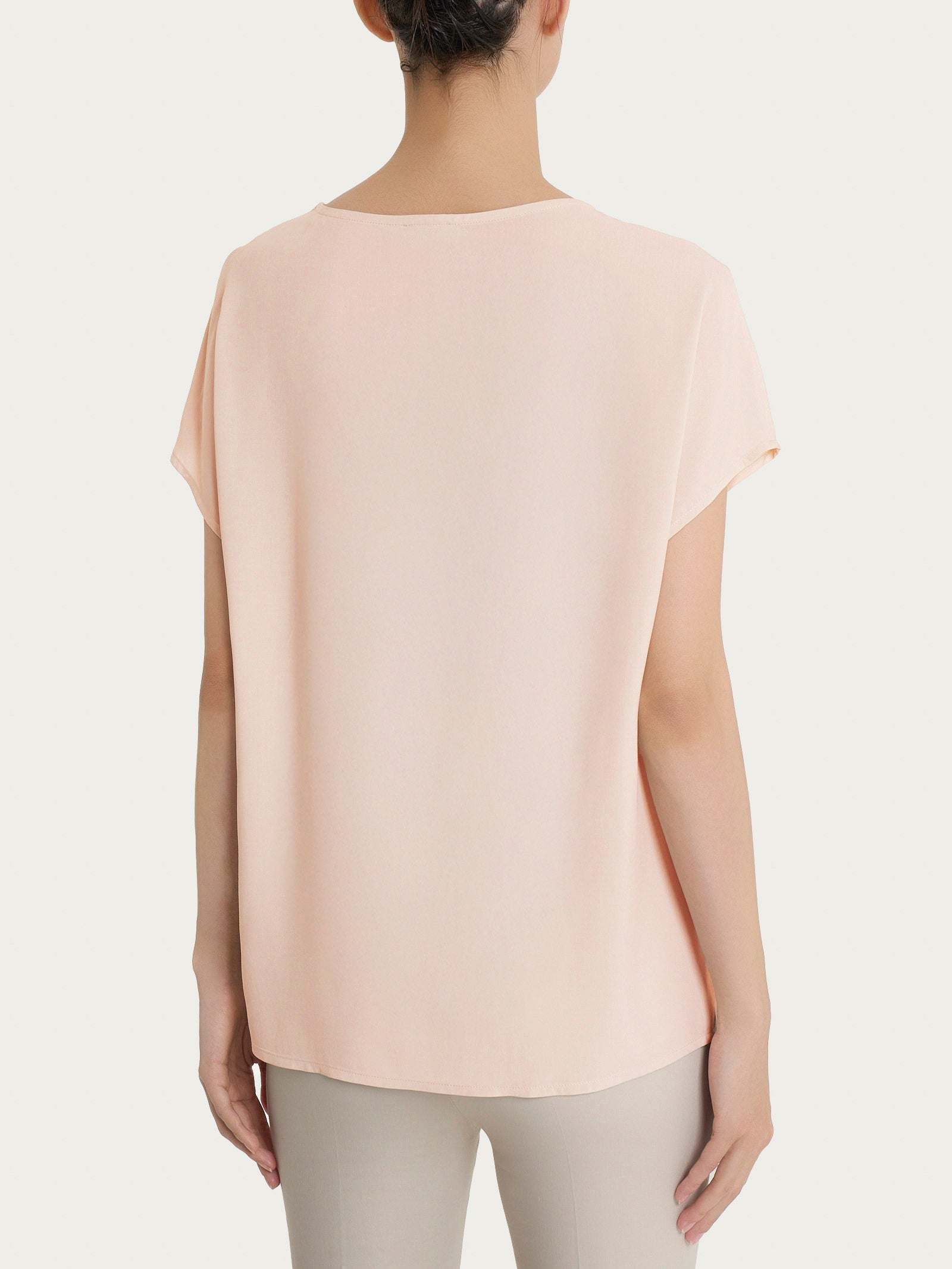 Ragno EcoSeta Blusa manica kimono Cameo Rose viscosa