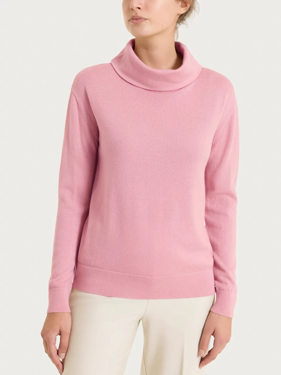 Ragno Merino Soft Maglia collo ciambella Lilas pura lana