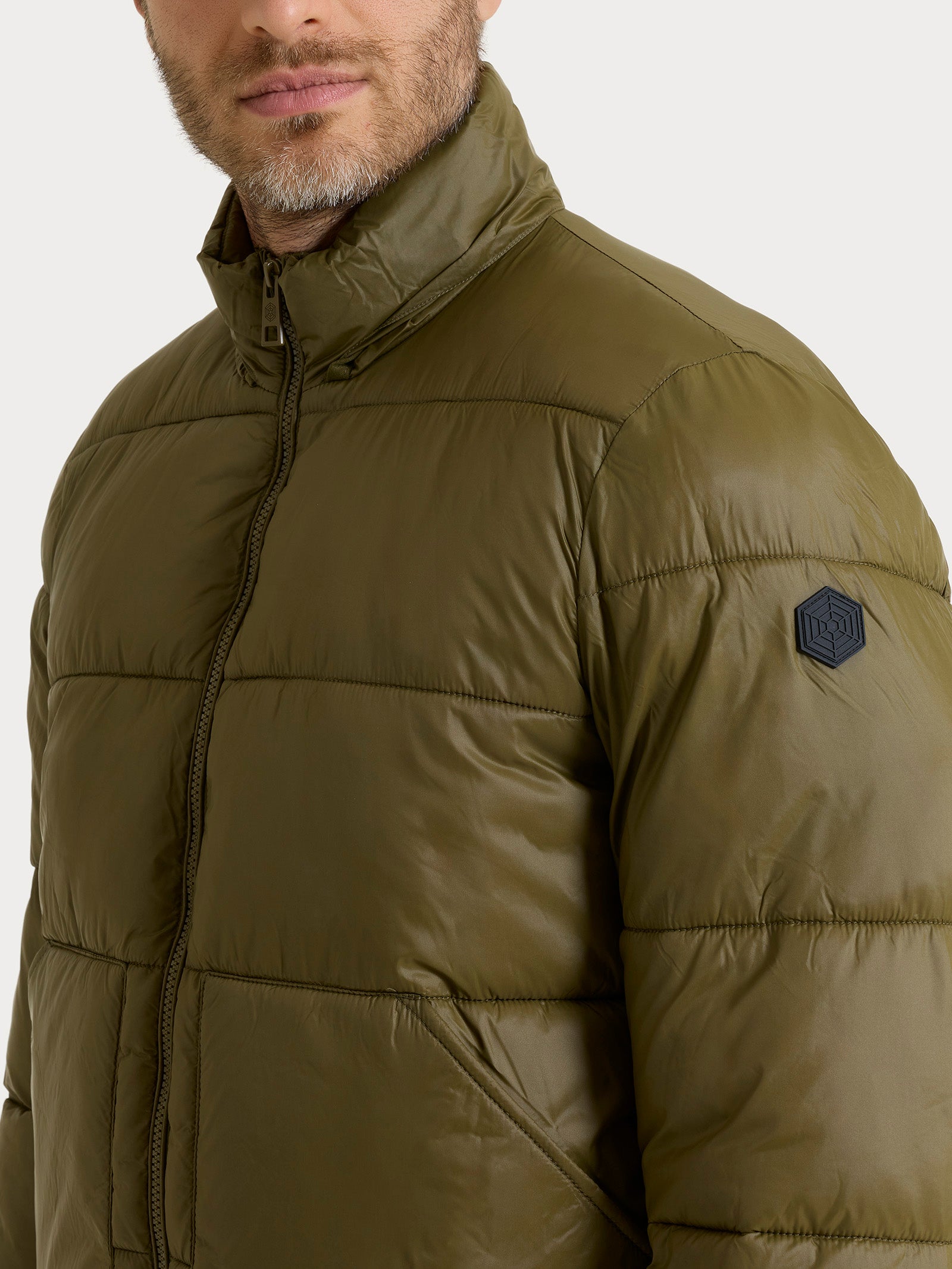 Ragno Vegan Down piumino corto uomo dark olive imbottito