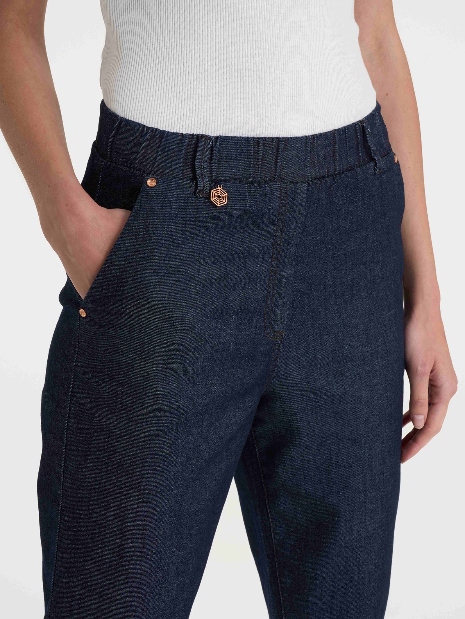 Ragno Light Denim Jeans Carota Indigo con tasche