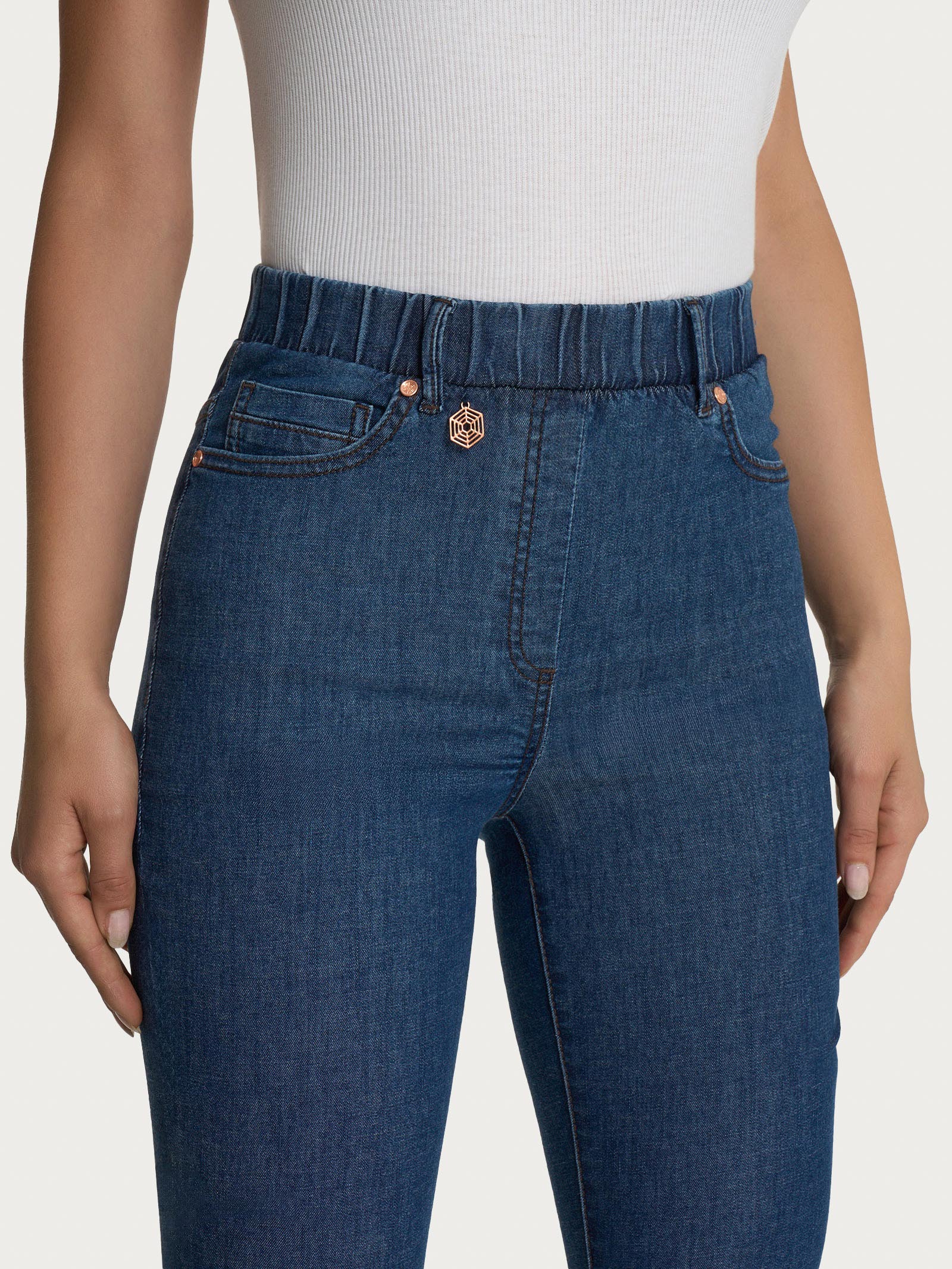 Ragno Super Denim Jeans 5 tasche pantalone blu Jeans skinny