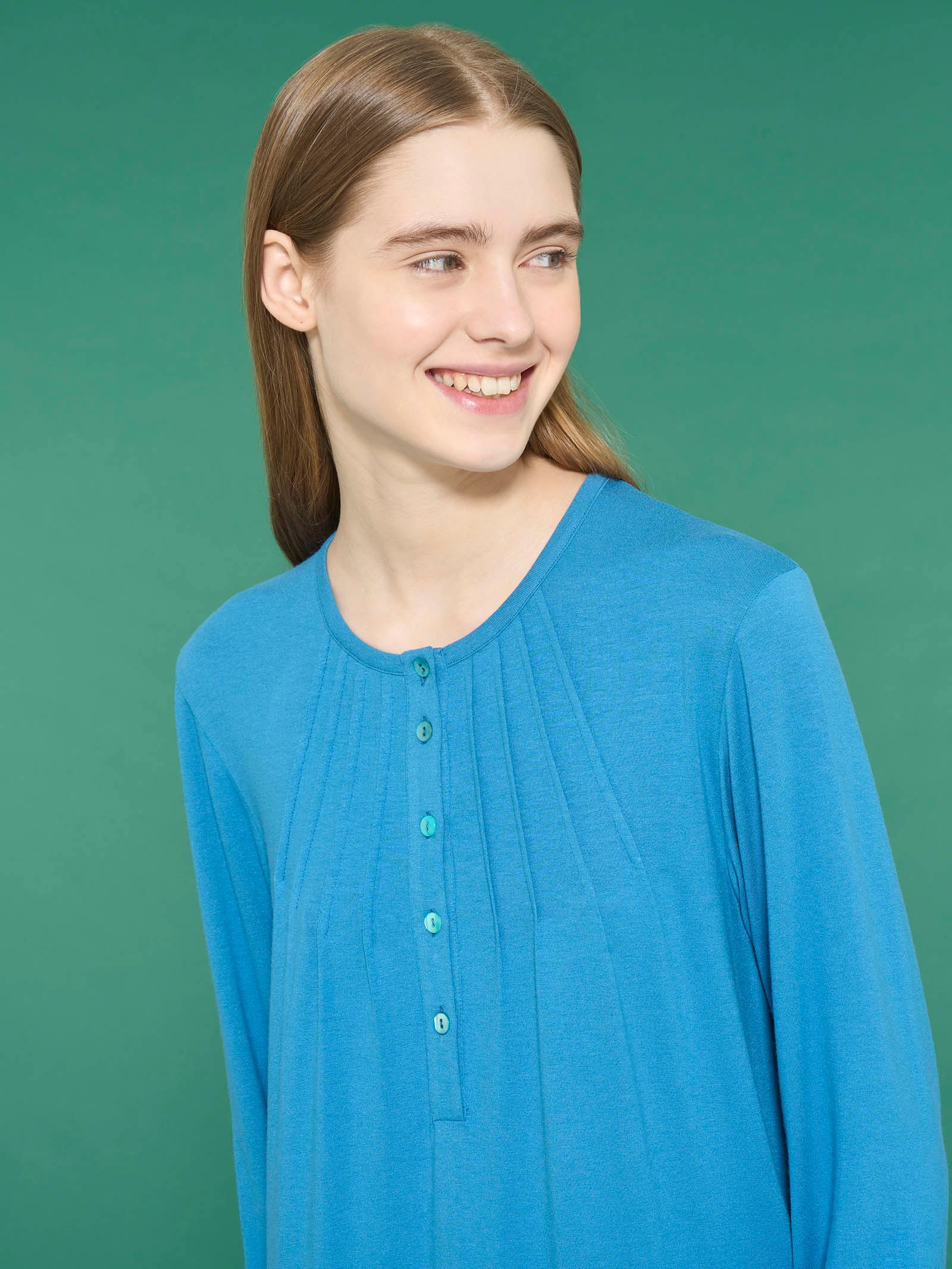Ragno Camicia da notte lunga micromodal Vallarta Blue