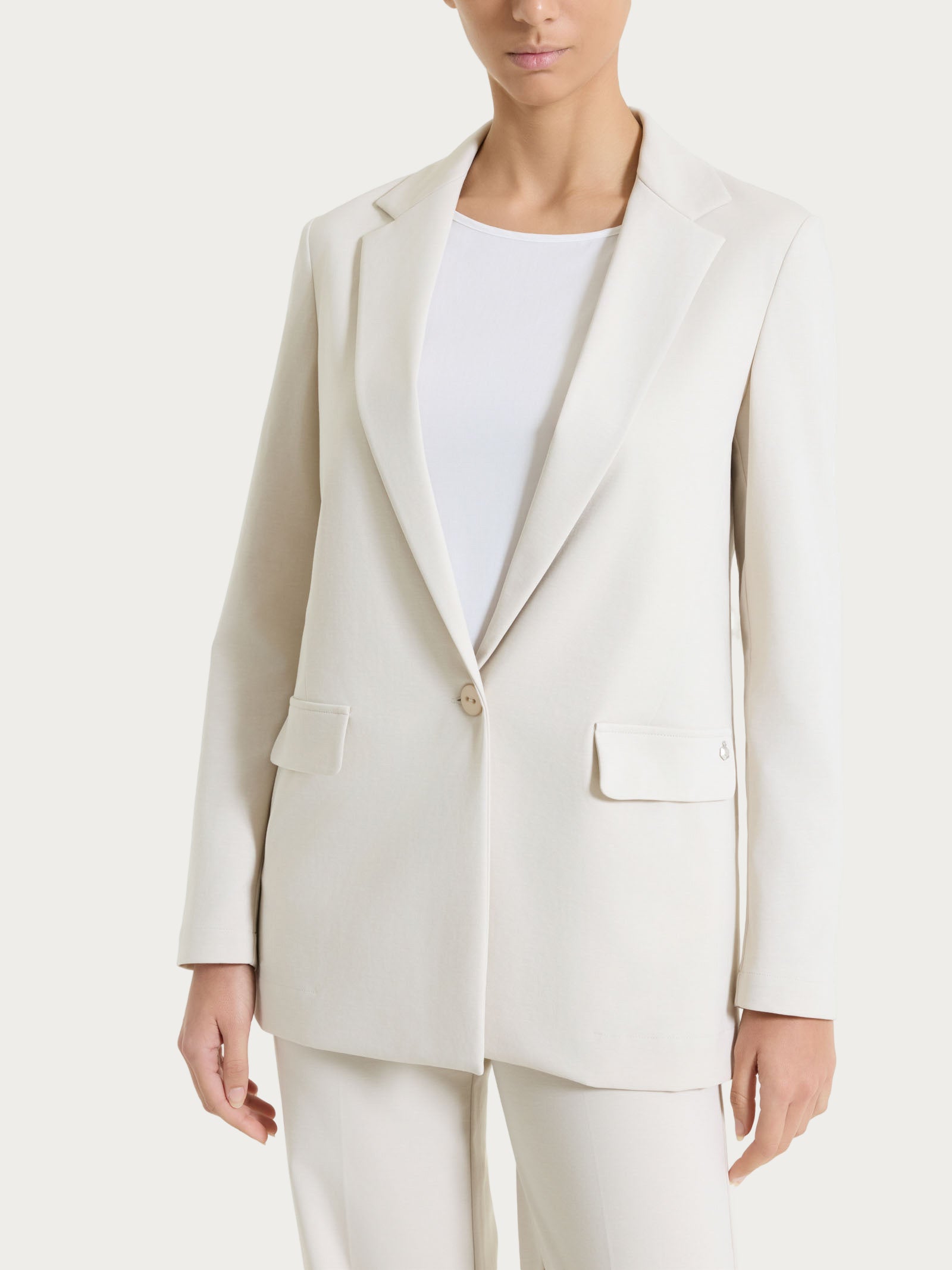 Ragno Compact Light blazer monopetto beige Champignon