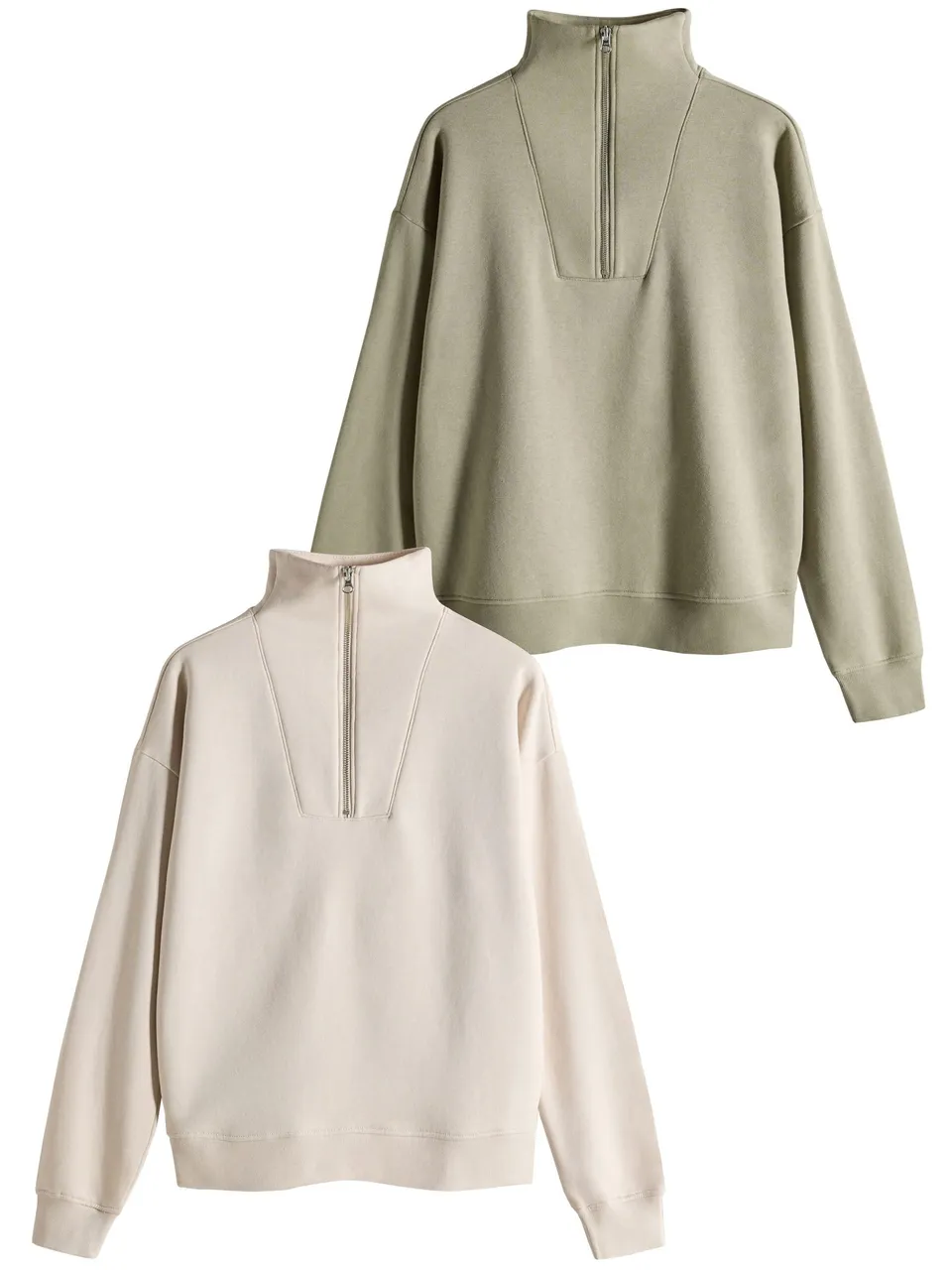 Next The Set felpa donna collo a imbuto con zip confezione 2 pz