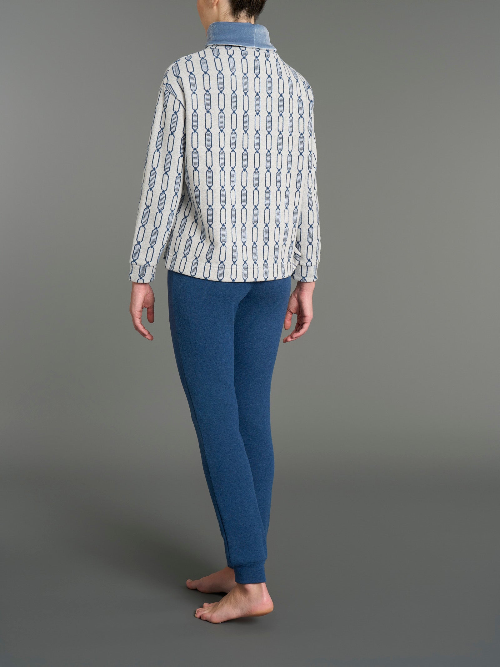 Ragno Cotton Eco Pile Pigiama Collo Alto Fant.Ottanio caldo