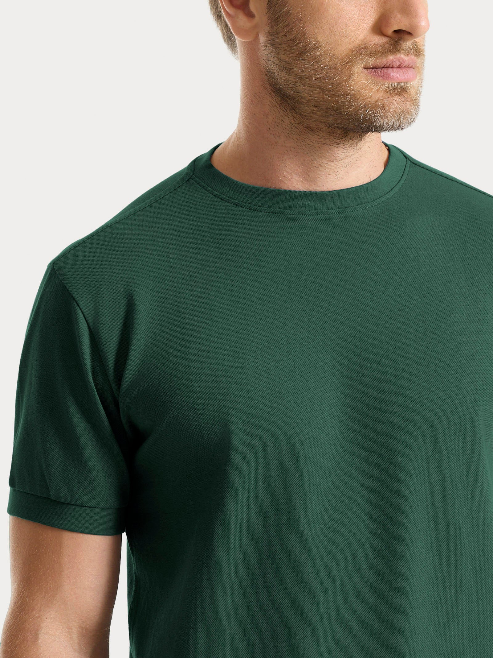 Ragno Eco Cotton Piquet Stretch t-shirt uomo verde cotone