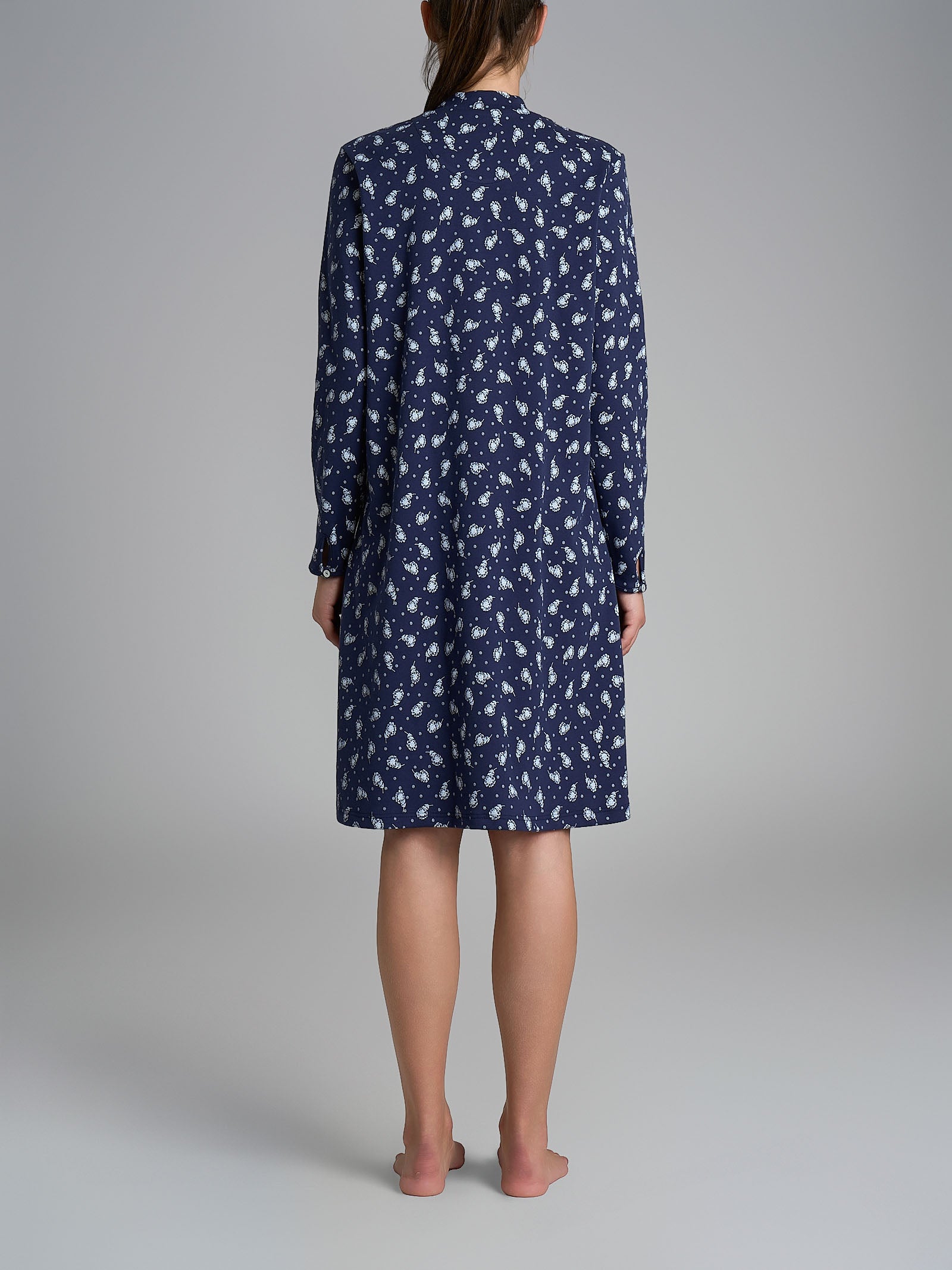 Ragno Sweet Emotion camicia da notte corta cotone blu fiori
