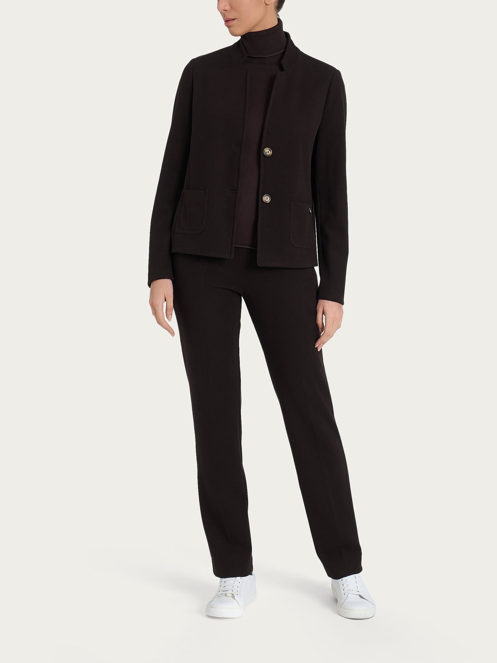 Ragno Relaxed Wardrobe blazer corto marrone chocolate