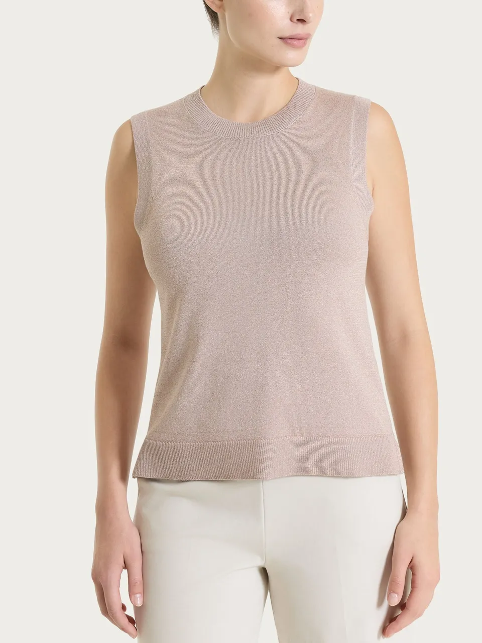 Ragno Summertime Lurex gilet Sphinx girocollo