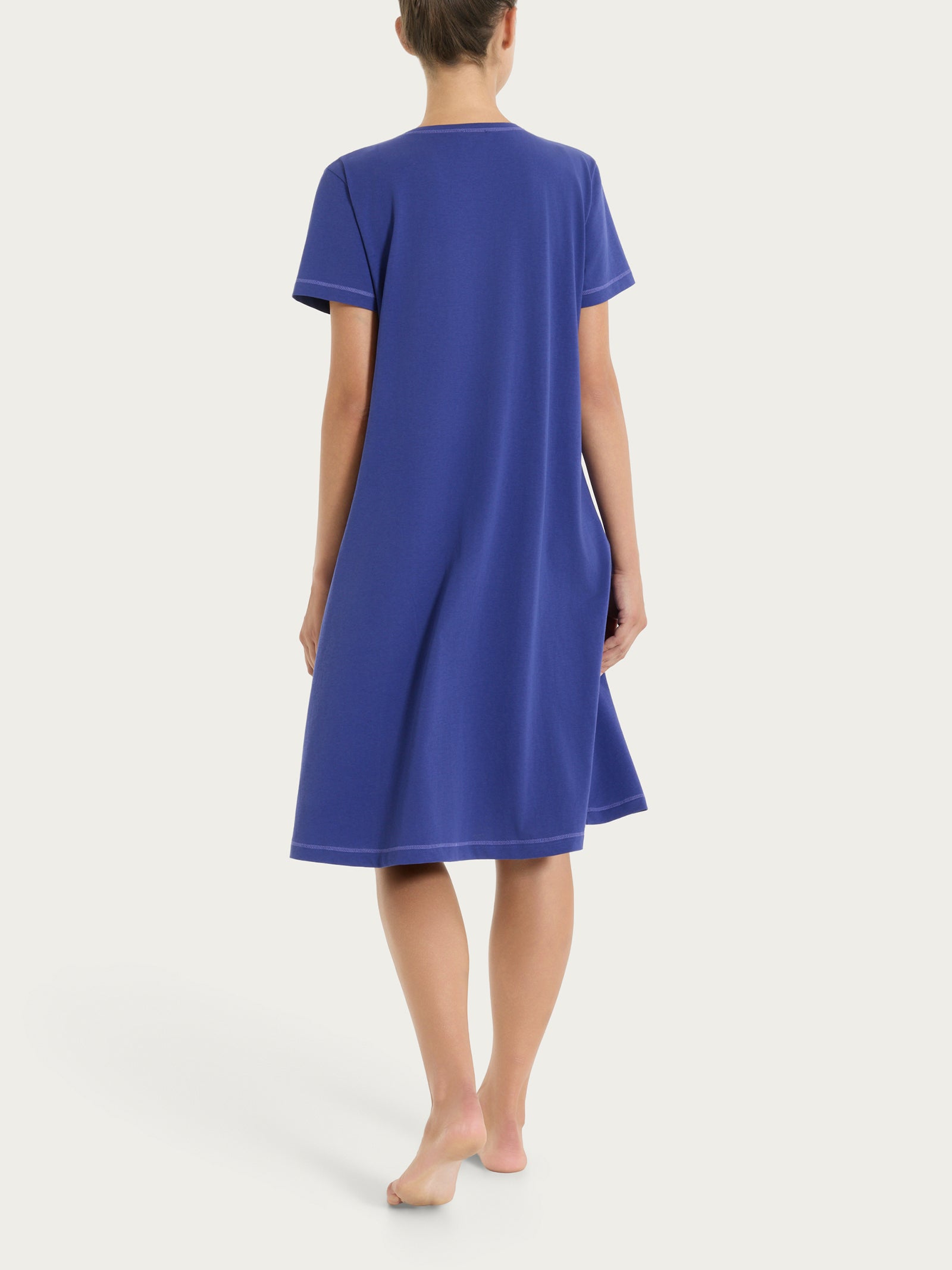 Ragno Jersey Camicia da notte Navy Blue jersey cotone