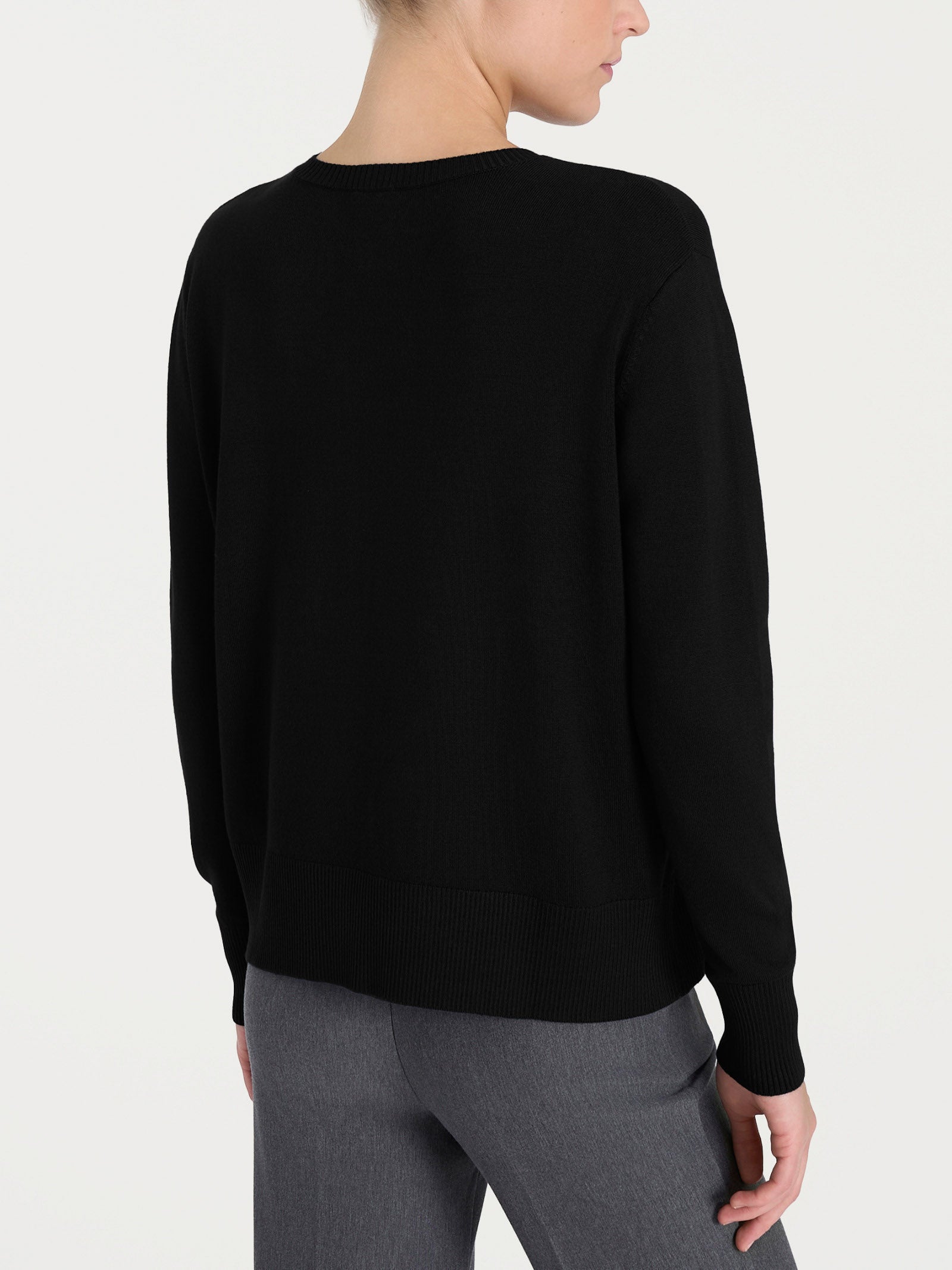 Ragno Four Seasons Maglia Donna Girocollo Nera Manica Lunga