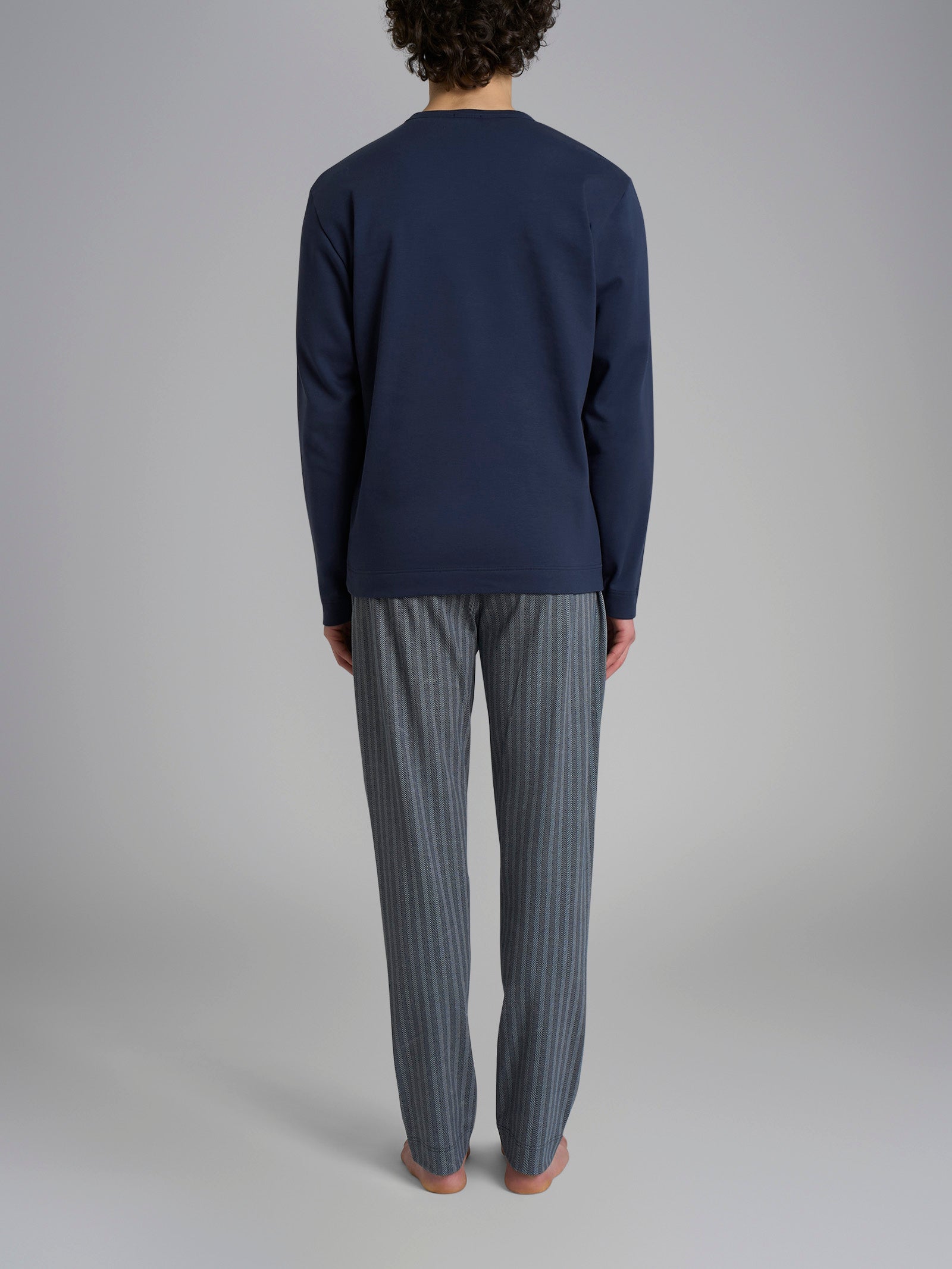 Ragno Jersey Cotone Pigiama interlock cotone blu Notte Spigato