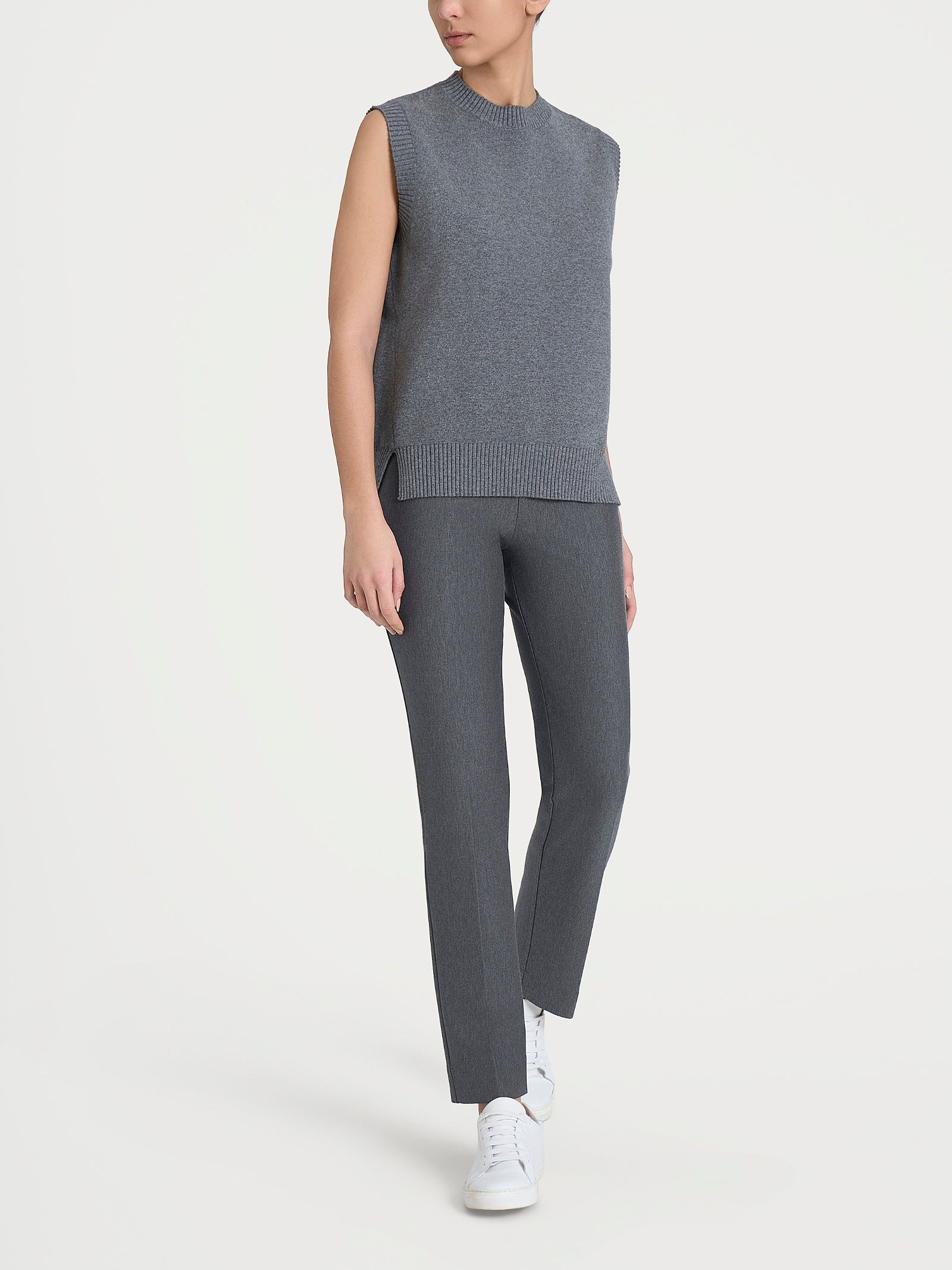 Ragno Super Soft gilet smanicato donna ferro melange