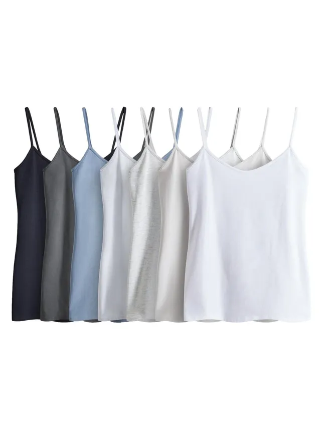 Next The Set canotta donna spalline sottili pack 7 cotone