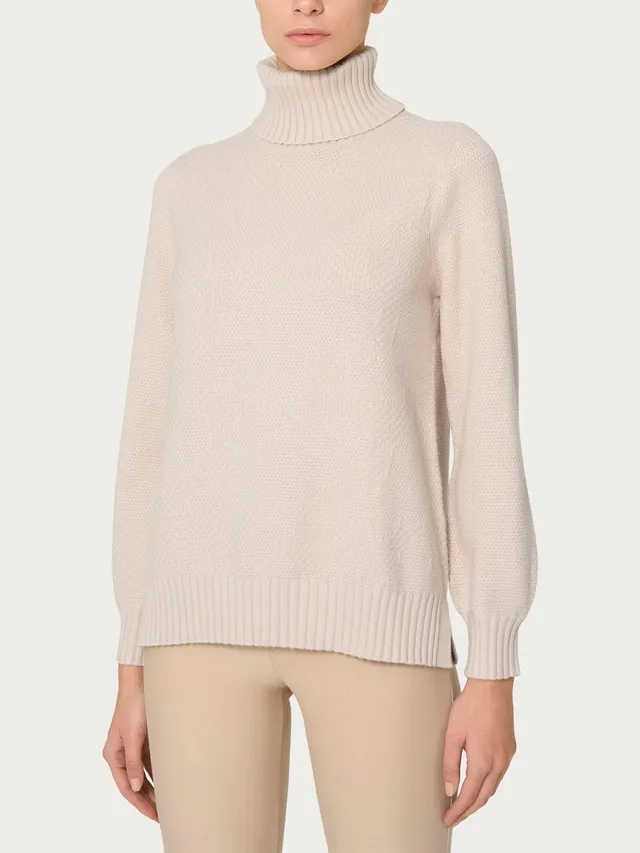 Ragno Super Soft Dolcevita Punto Riso maglia champignon morbida