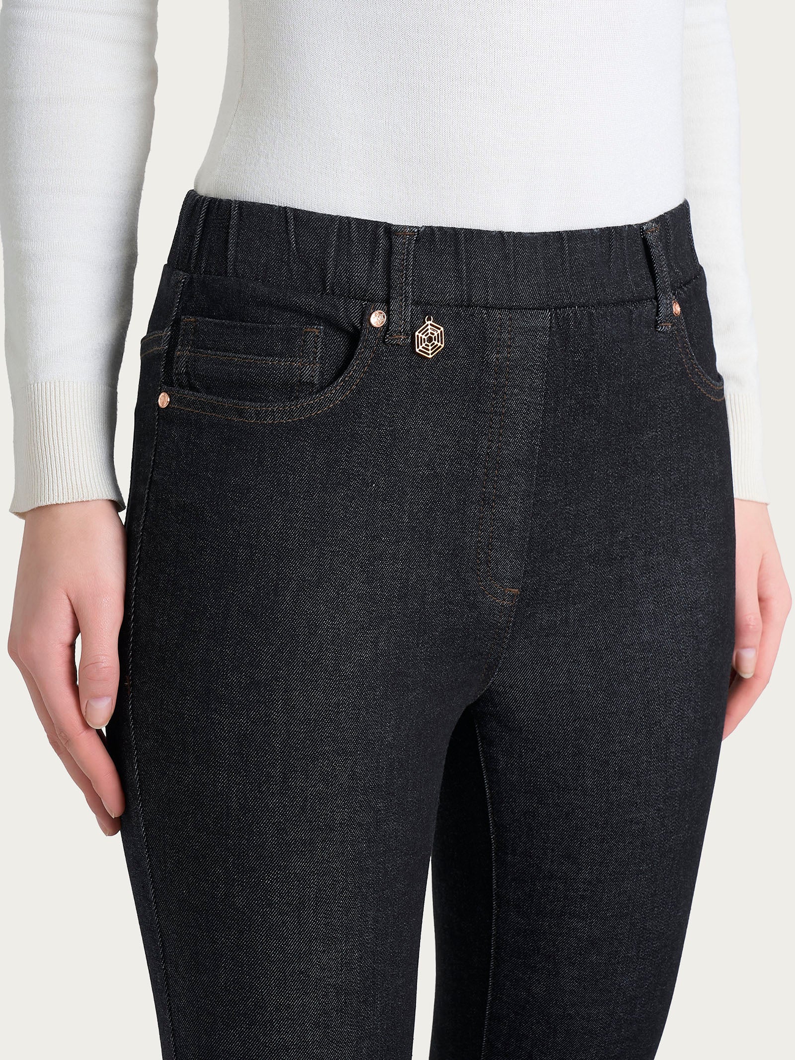 Ragno Heritage Denim jeans 5 tasche gray black skinny
