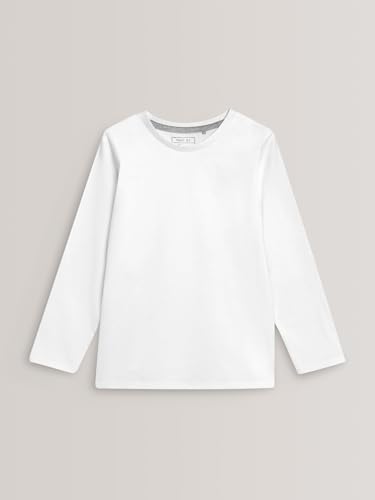 Next ragazzo magliette maniche lunghe bianche 2 pezzi cotone