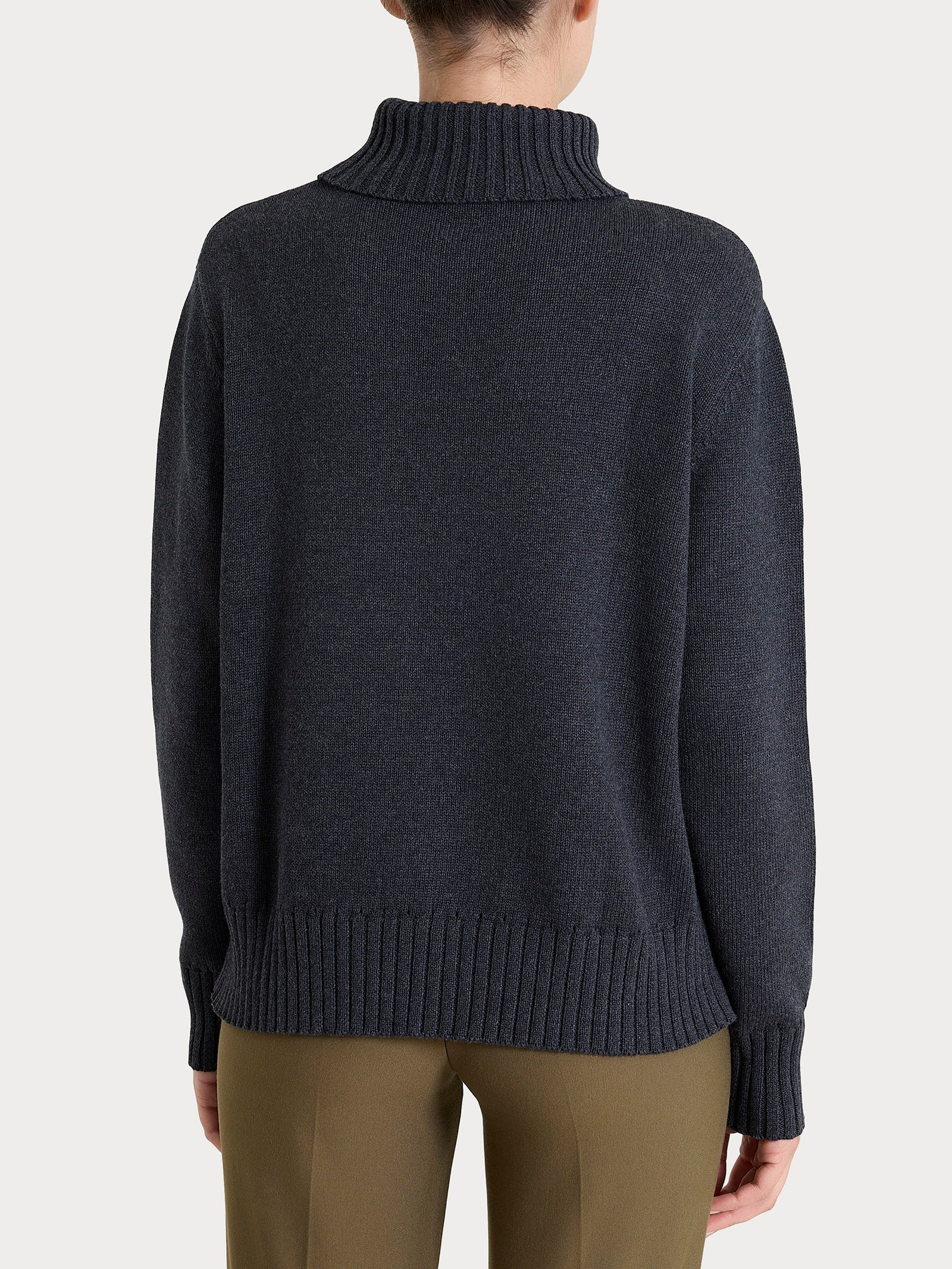 Ragno Winter Cotton Dolcevita Nero Puro Cotone Caldo