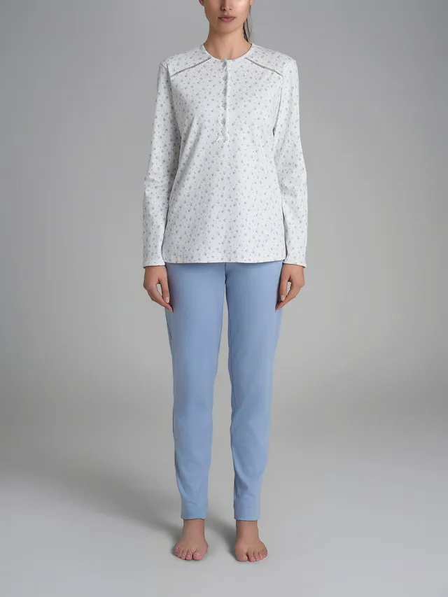 Ragno Sweet Emotion pigiama serafino donna Eventide puro cotone