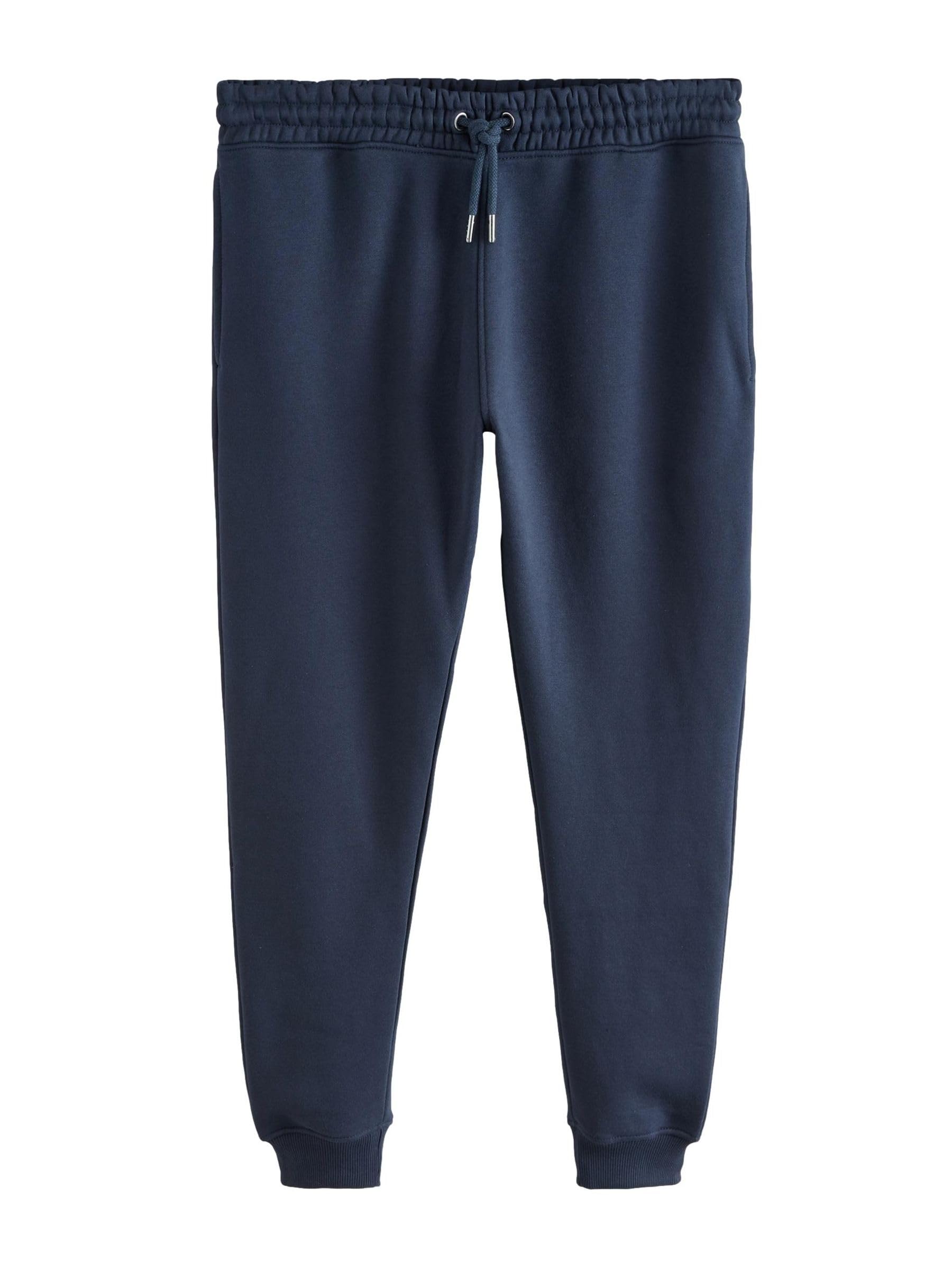 Next pantaloni jogging pesanti spazzolati blu navy attillati