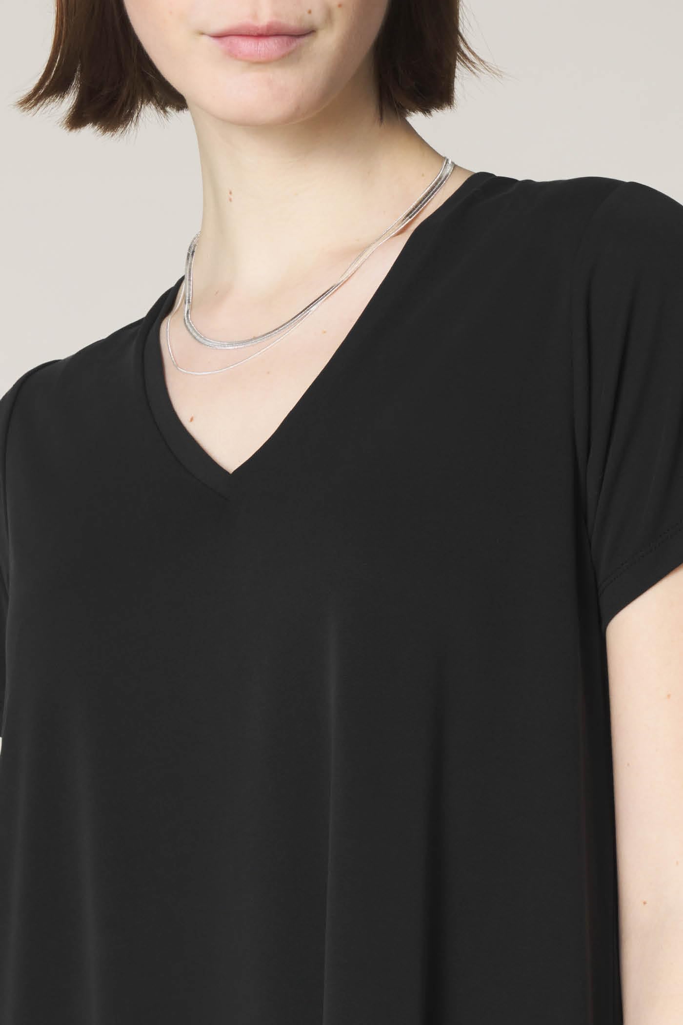 Goldenpoint maglia scollo V manica corta over misto modal