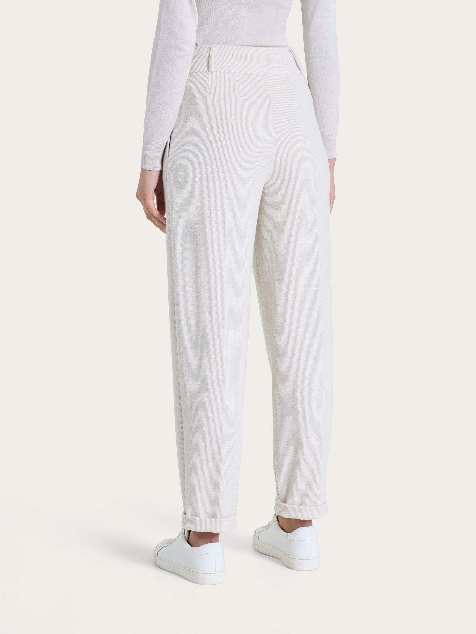 Ragno Relaxed Pantalone Carota Donna Velvet Champignon velluto
