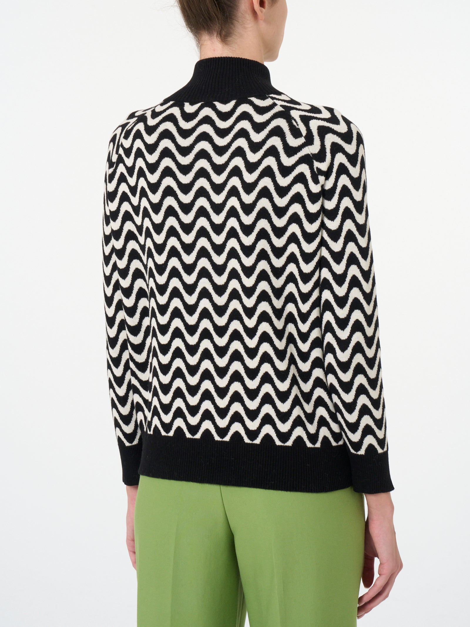 Ragno Winter Cotton Bomberino Onde Fantasia Nero Cotone