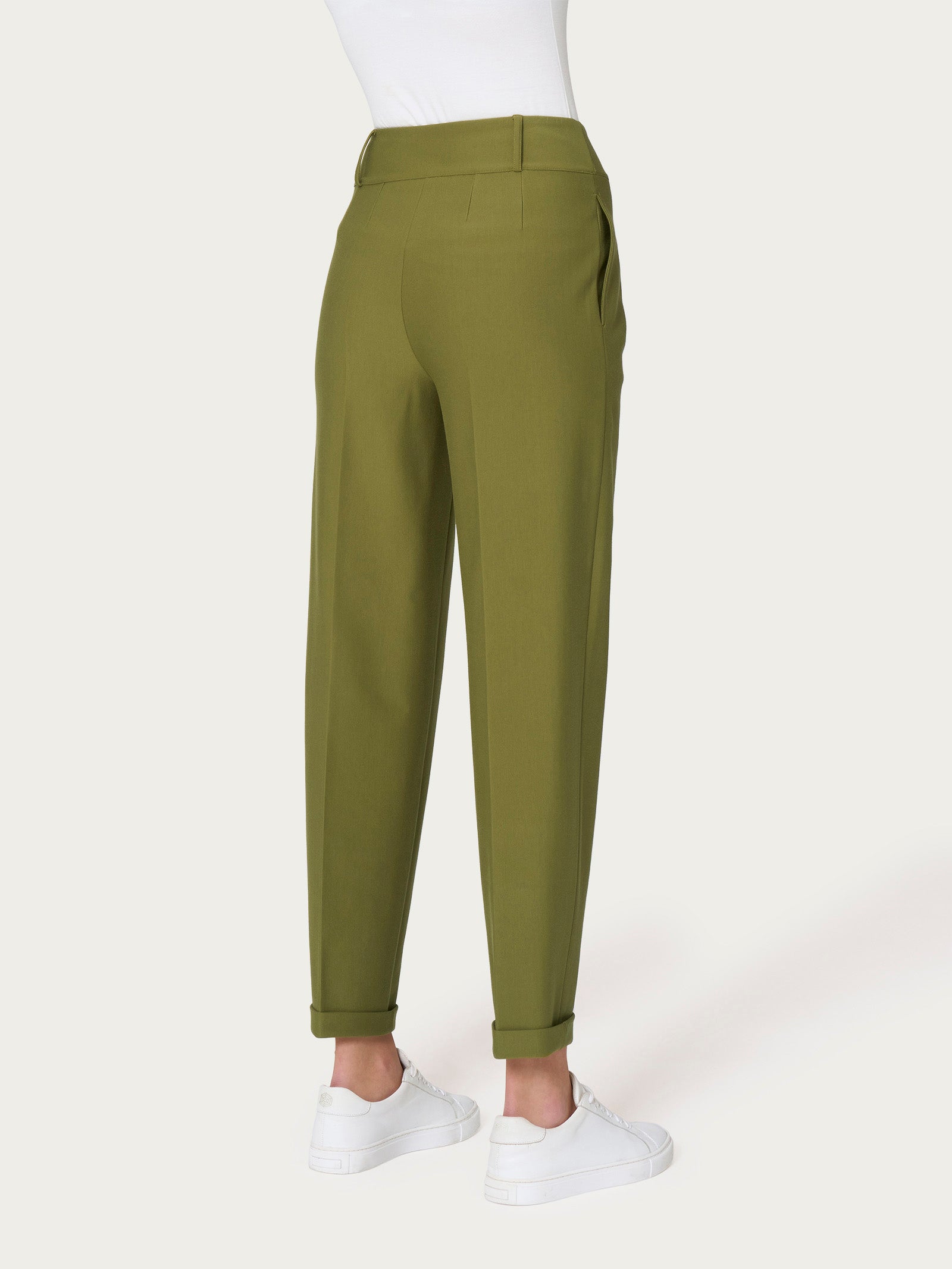Ragno Compact Pantalone Carrot pantalone tapered verde Sphagnum