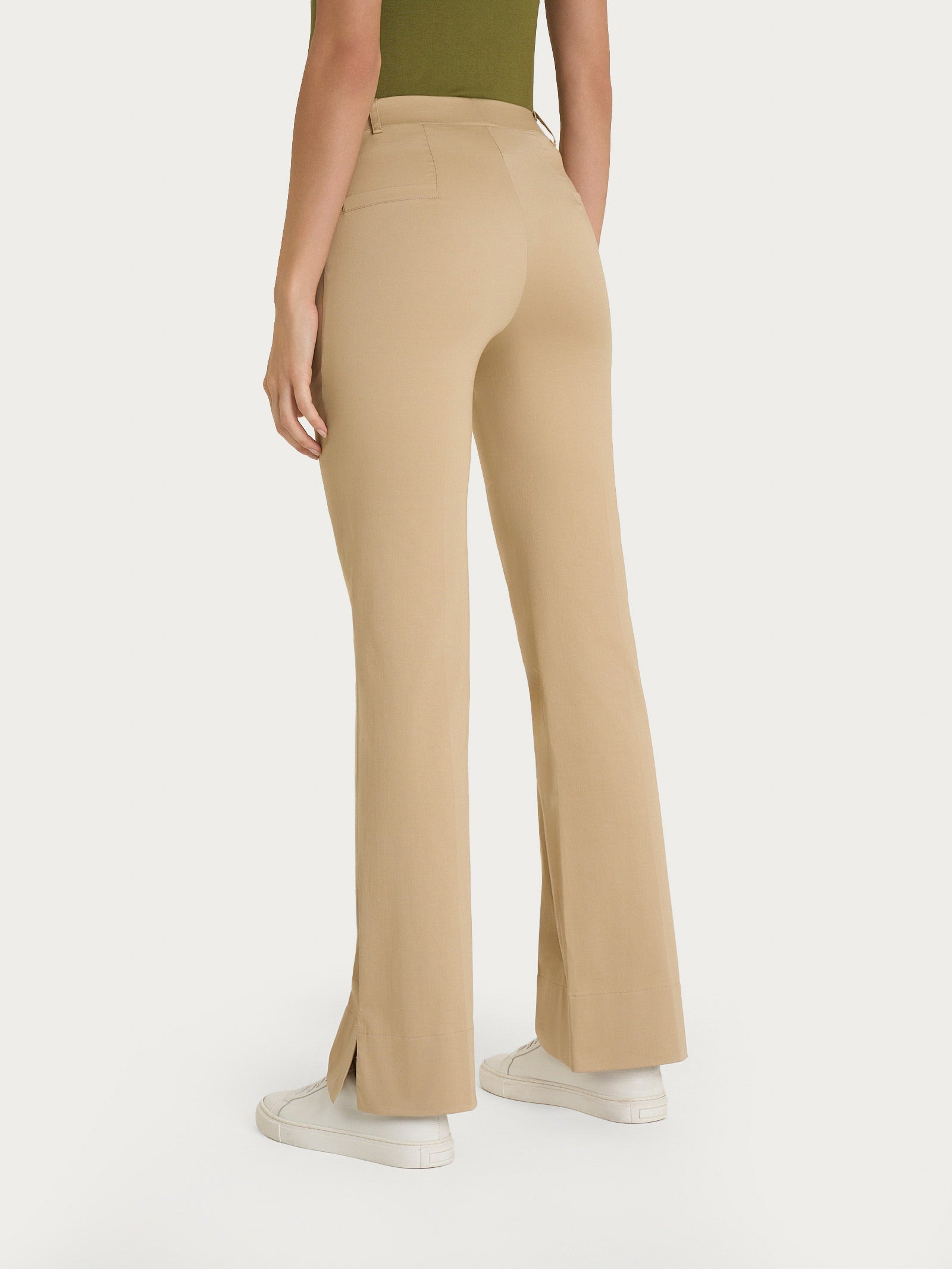 Ragno Satin Power Pantalone Flare Donna Irish Cream Spacco