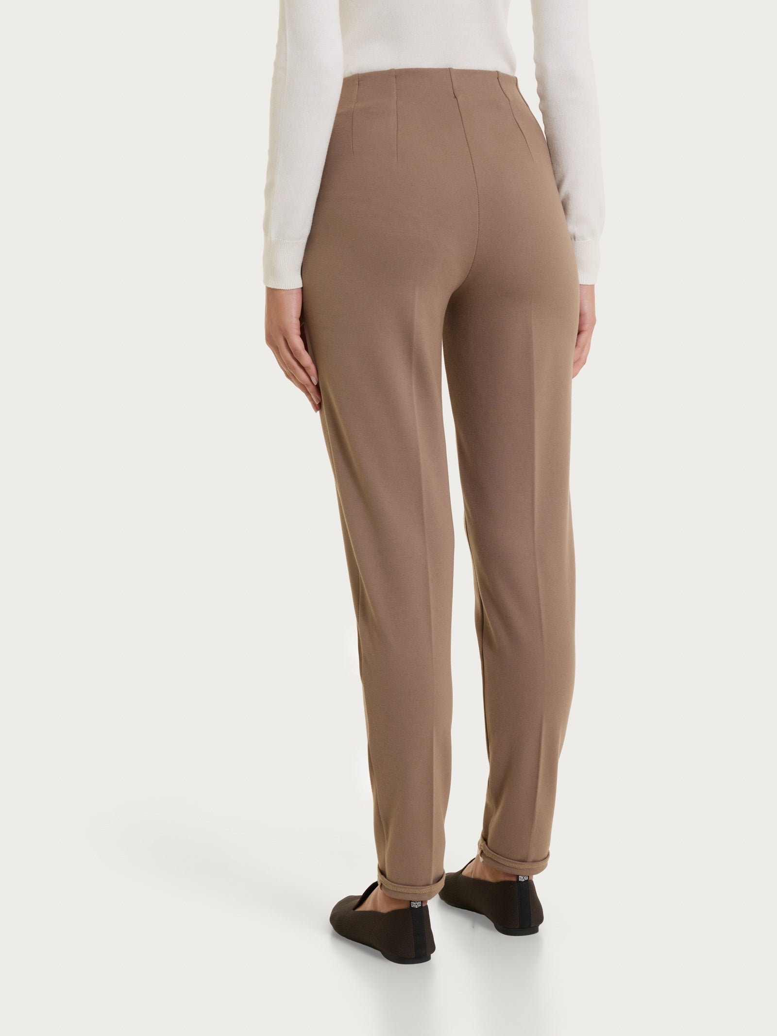 Ragno Cashmere Compact Pantalone Sigaretta Pine Bark skinny