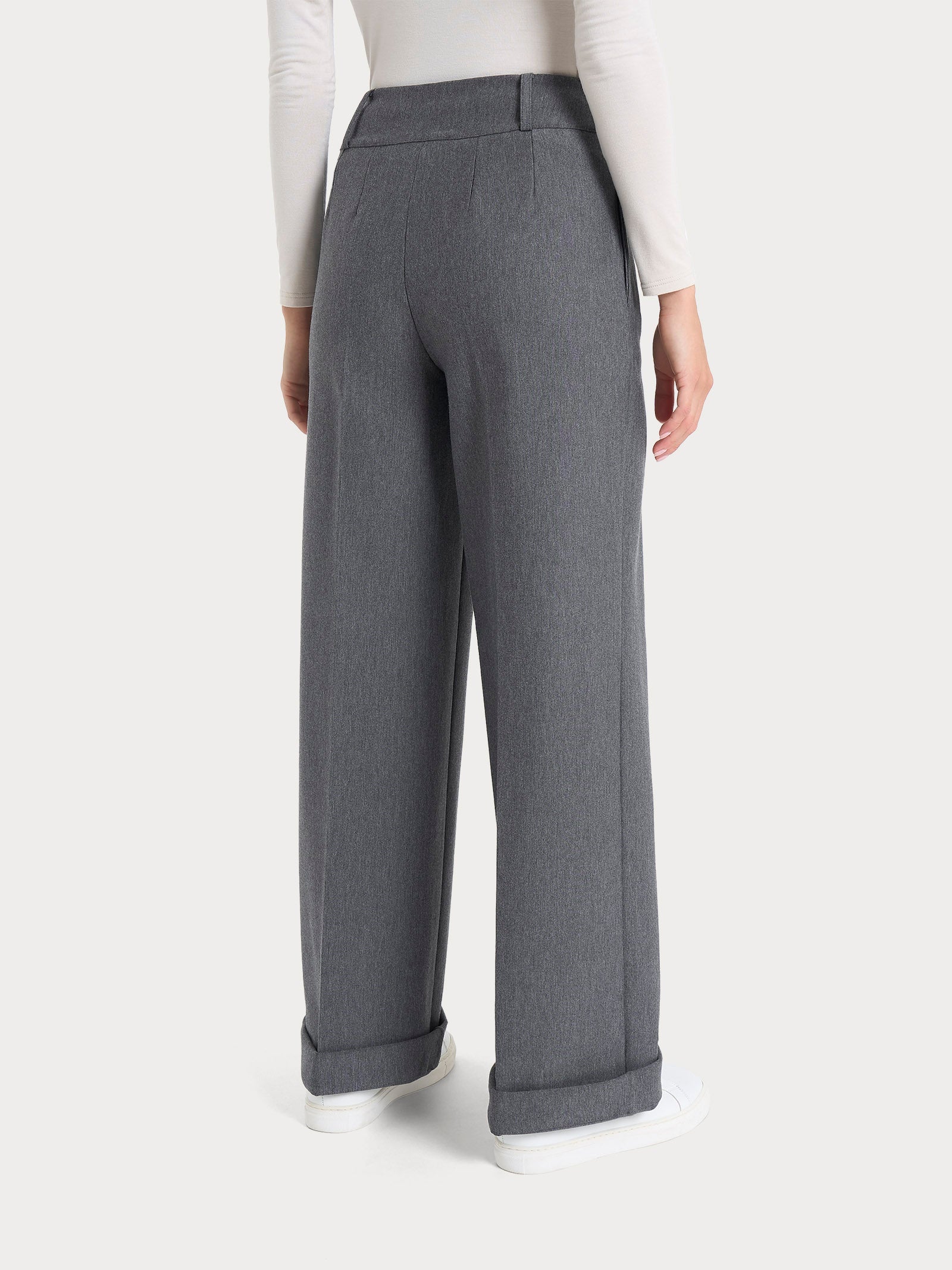 Ragno Compact The Wide Leg pantalone ampio ardesia viscosa