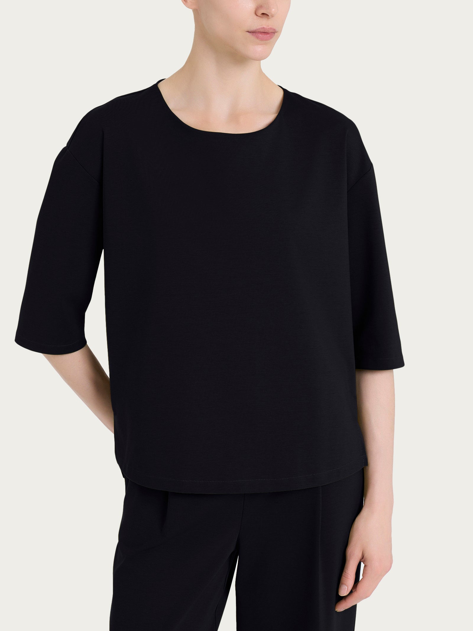 Ragno Compact Light maglia girocollo Nero