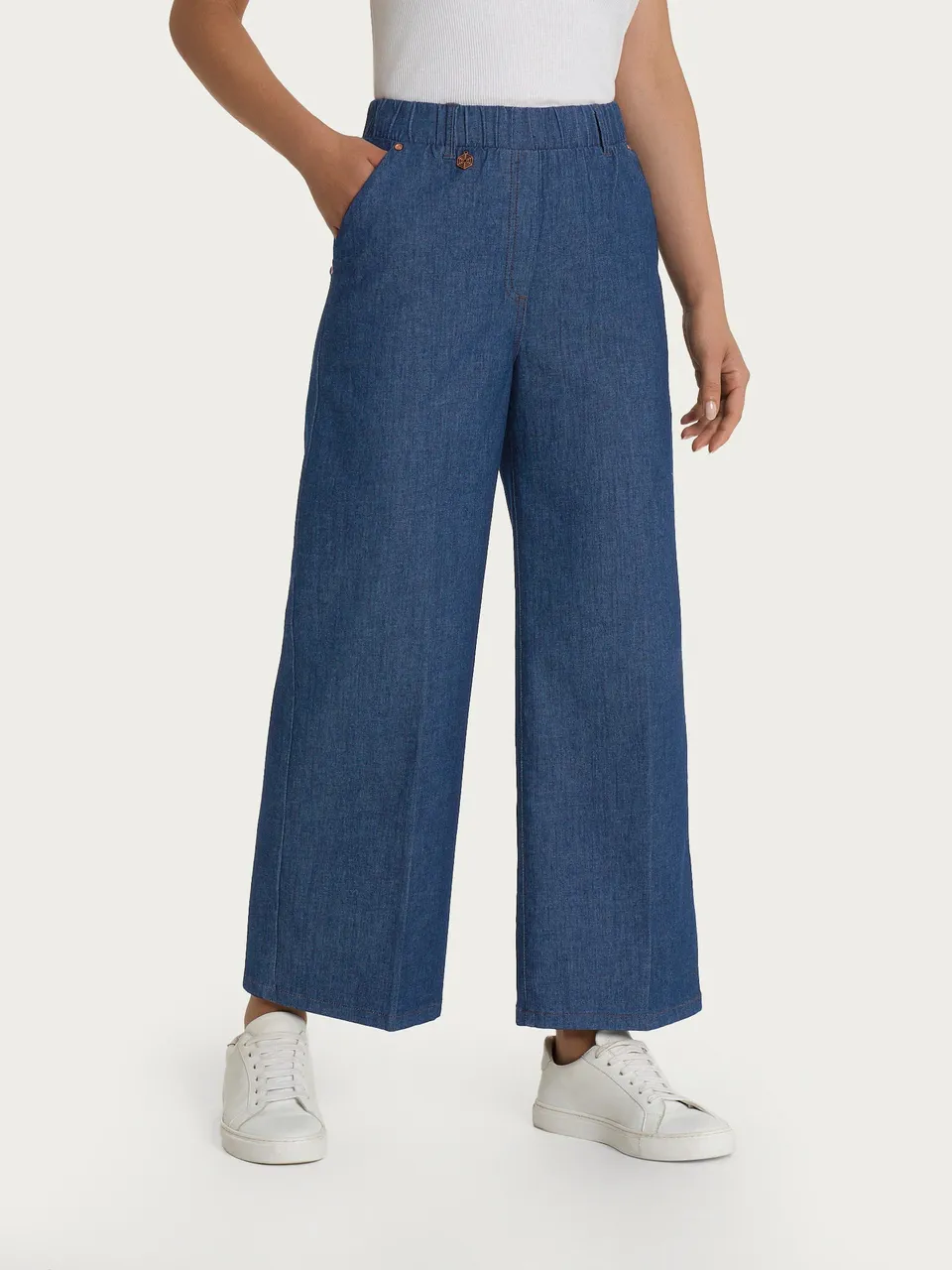 Ragno Light Denim jeans ampio caviglia blu jeans