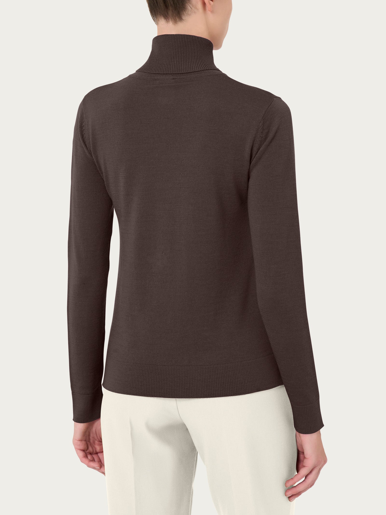Ragno Merino Soft Dolcevita maglia lana chocolate torte