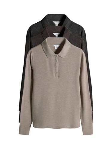 The Set polo donna maniche lunghe confezione 3 pz