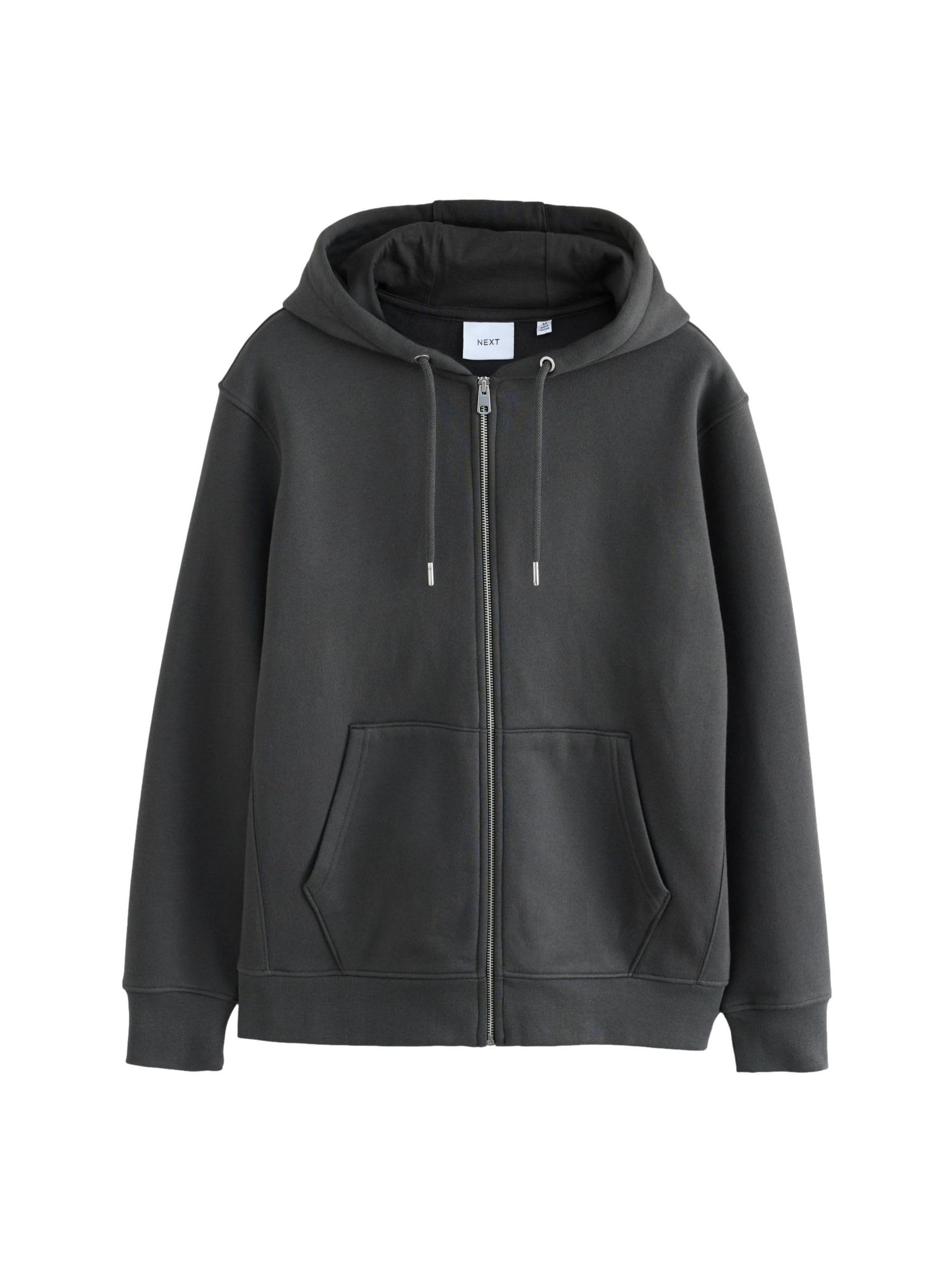 Geo Next felpa zip uomo cappuccio jersey cotone pesante