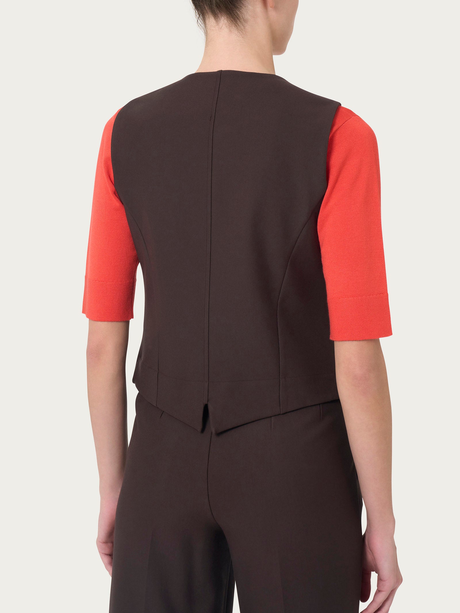 Ragno Compact Gilet Quattro Bottoni Chocolate Torte Elasticizzato