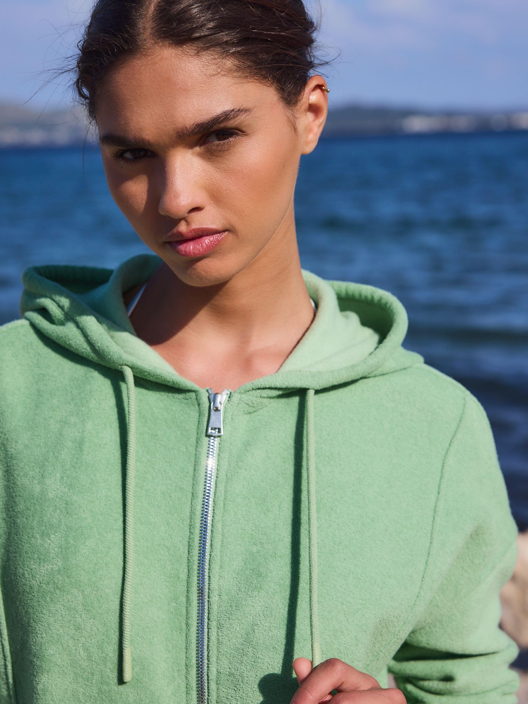 Next Felpa con Cappuccio Zip in Spugna XL comoda