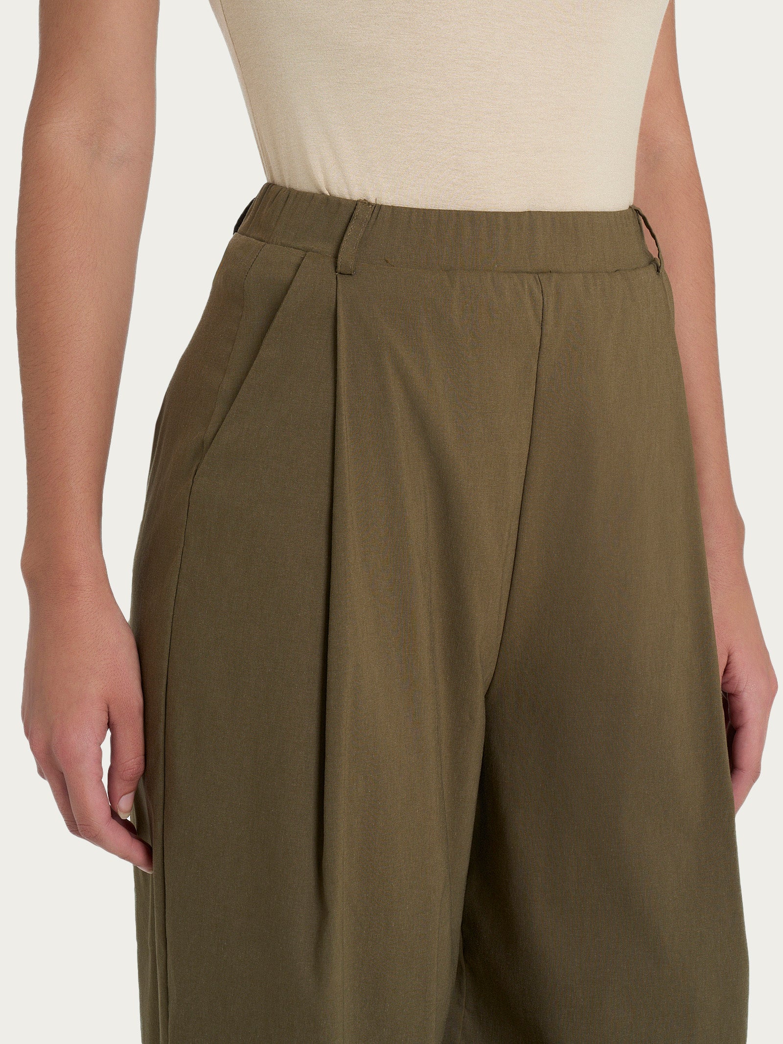 Ragno Super Fresh Pantalone Carrot donna tasche Dark Olive