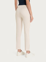 Ragno Satin Power Pantaloni Capri Skinny Champignon Bottoni