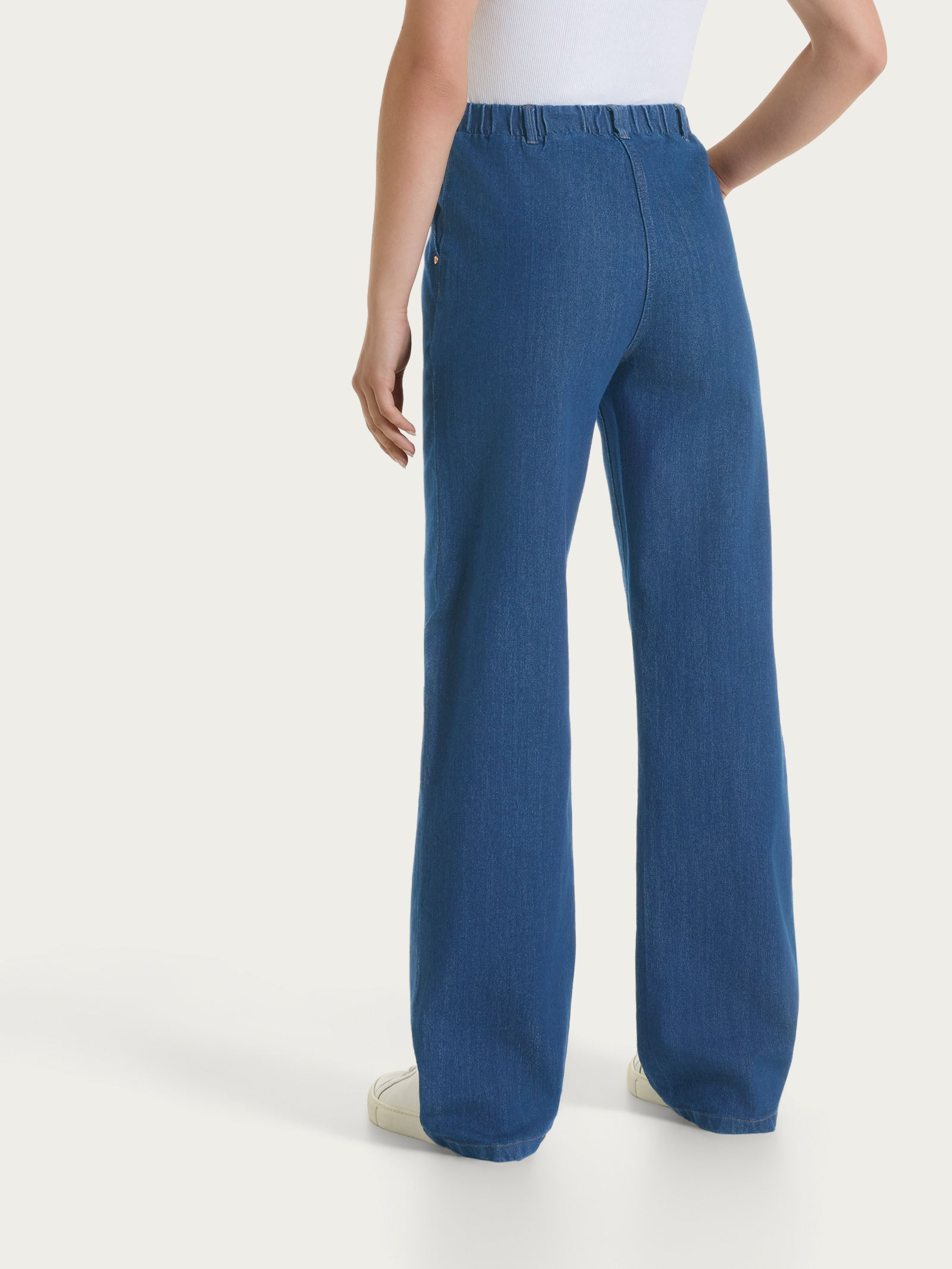 Ragno Super Denim Light Denim jeans ampio delavé wide leg